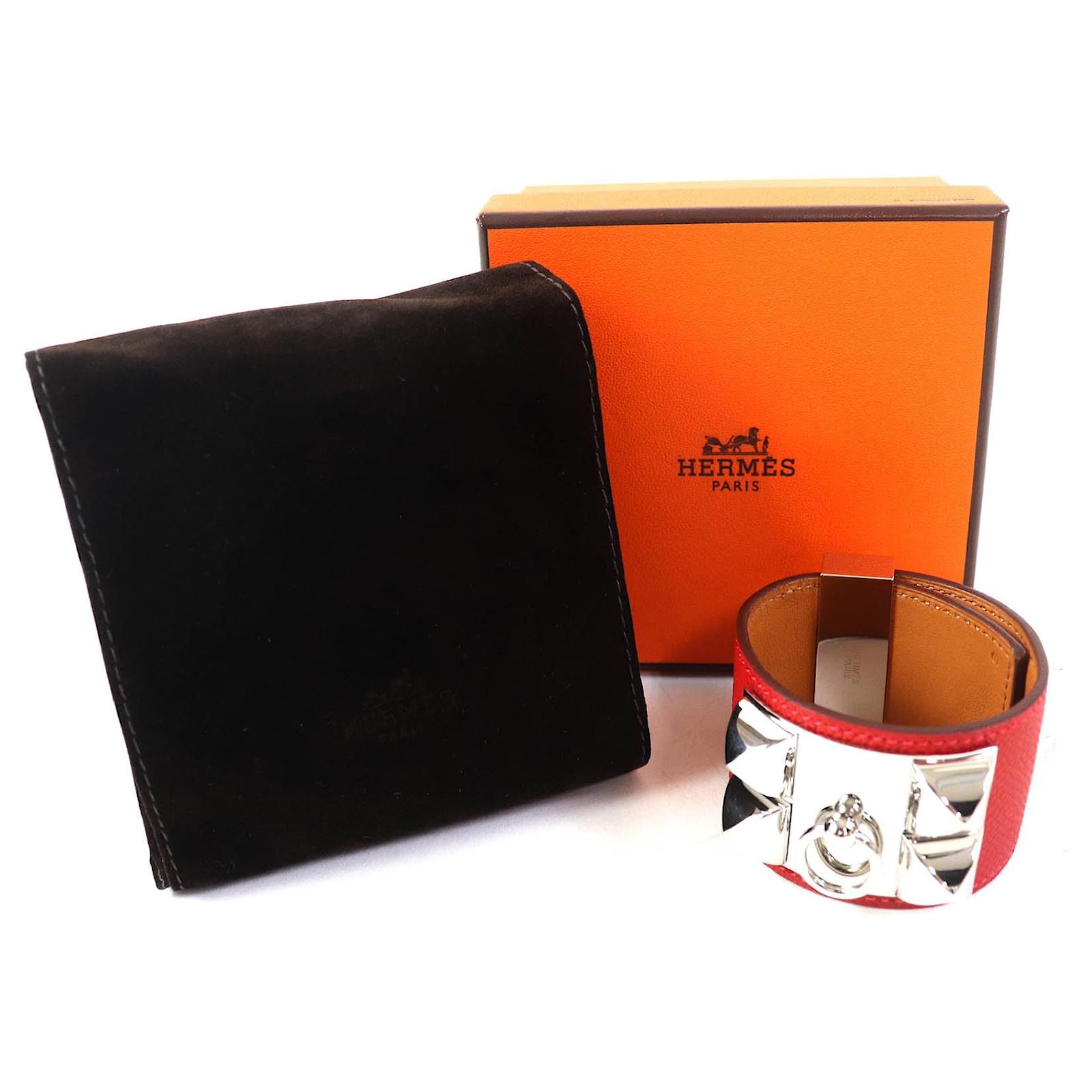 Red Hermes Bracelet Bracelet Hermès Clic Clac Rouge