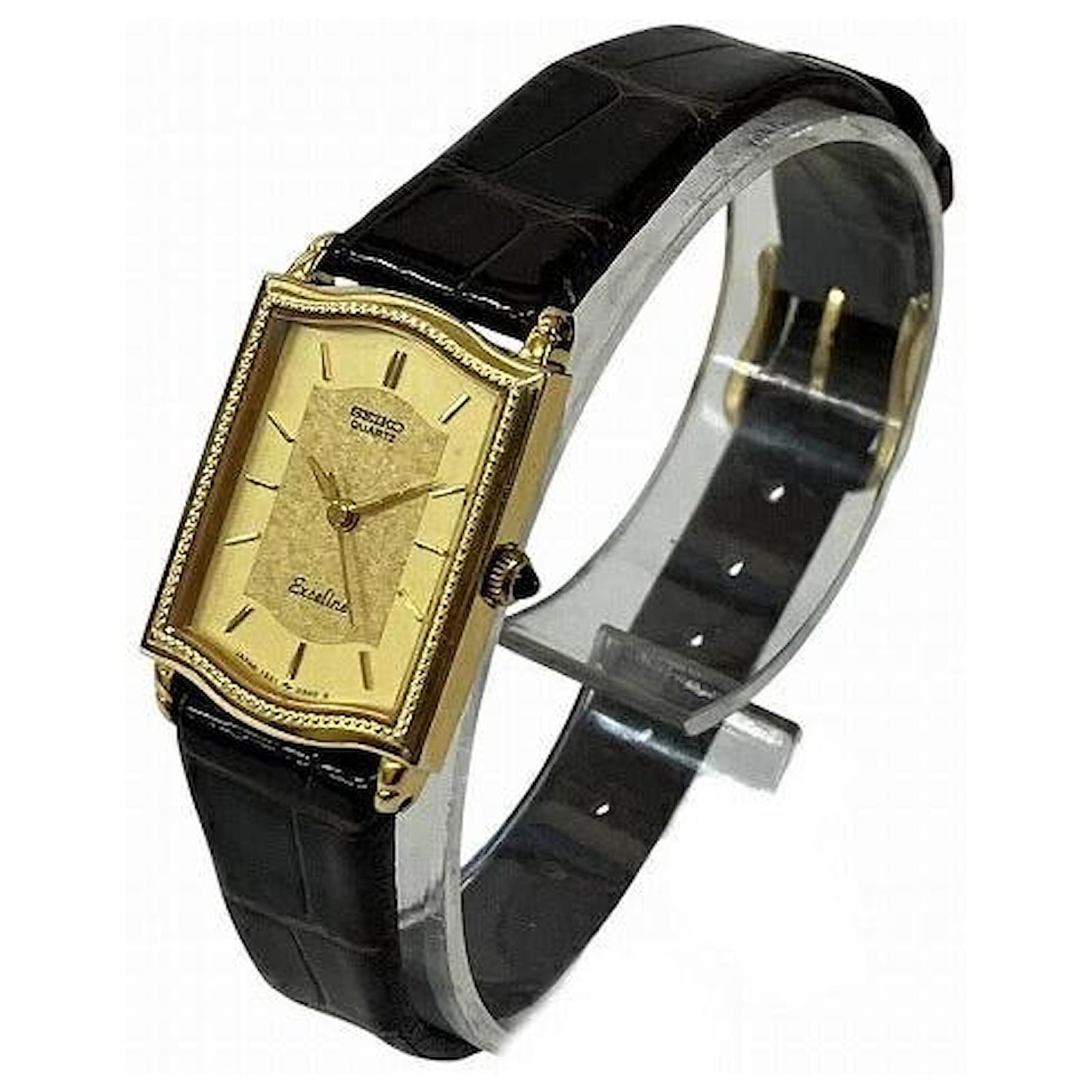 Seiko Exceline 14K Quartz Watch 1221-5170 Golden Metal ref