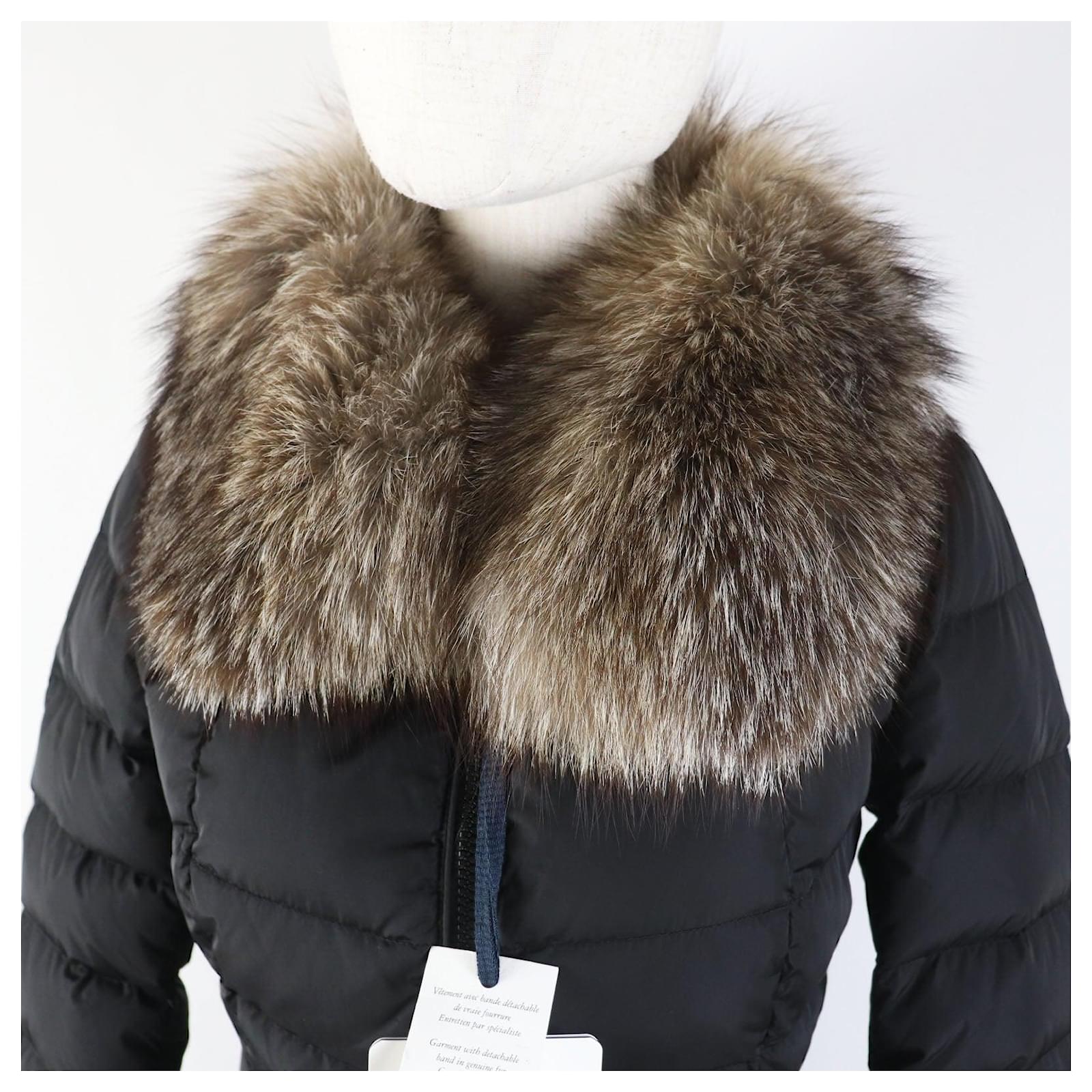 Moncler HIRONDELLE Nylon Down Coat Women Black Cloth ref.1829342