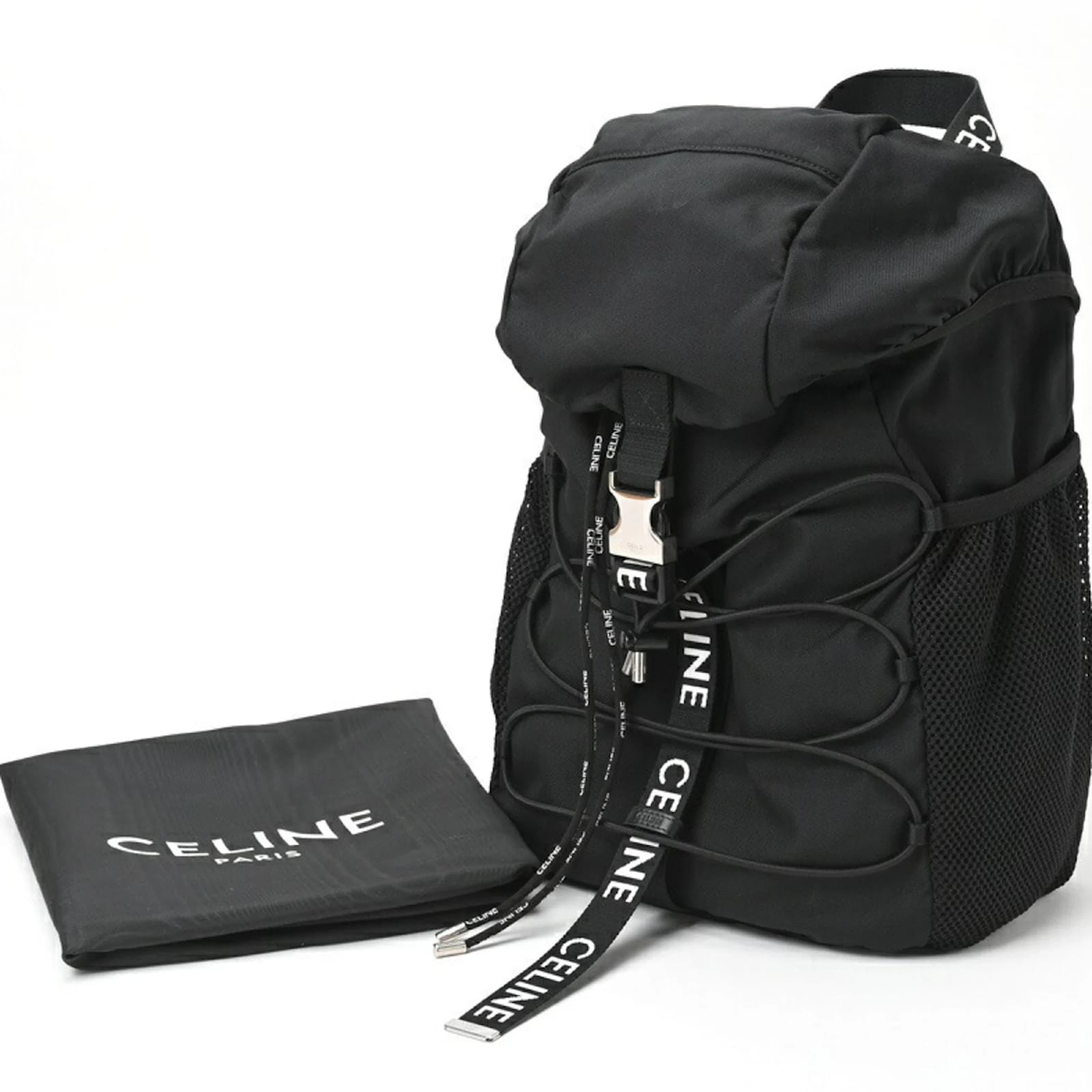 Céline Celine Medium Trekking Backpack Black Nylon ref.JC1838908