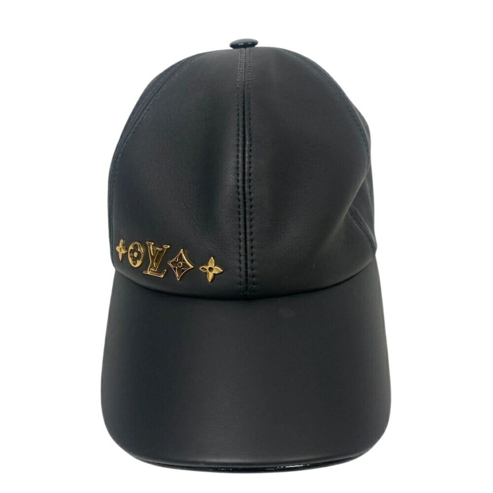 Louis Vuitton M77306 Cruiser Cap Black Golden Leather ref 