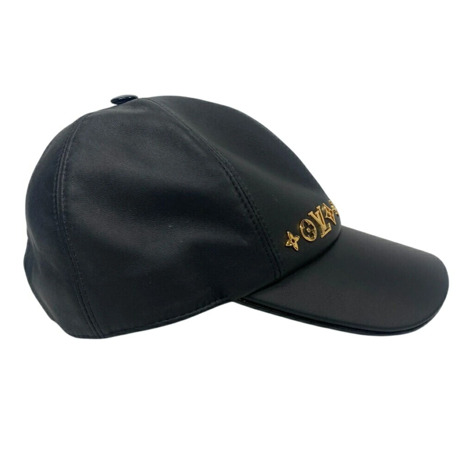Louis Vuitton M77306 Cruiser Cap Black Golden Leather ref 