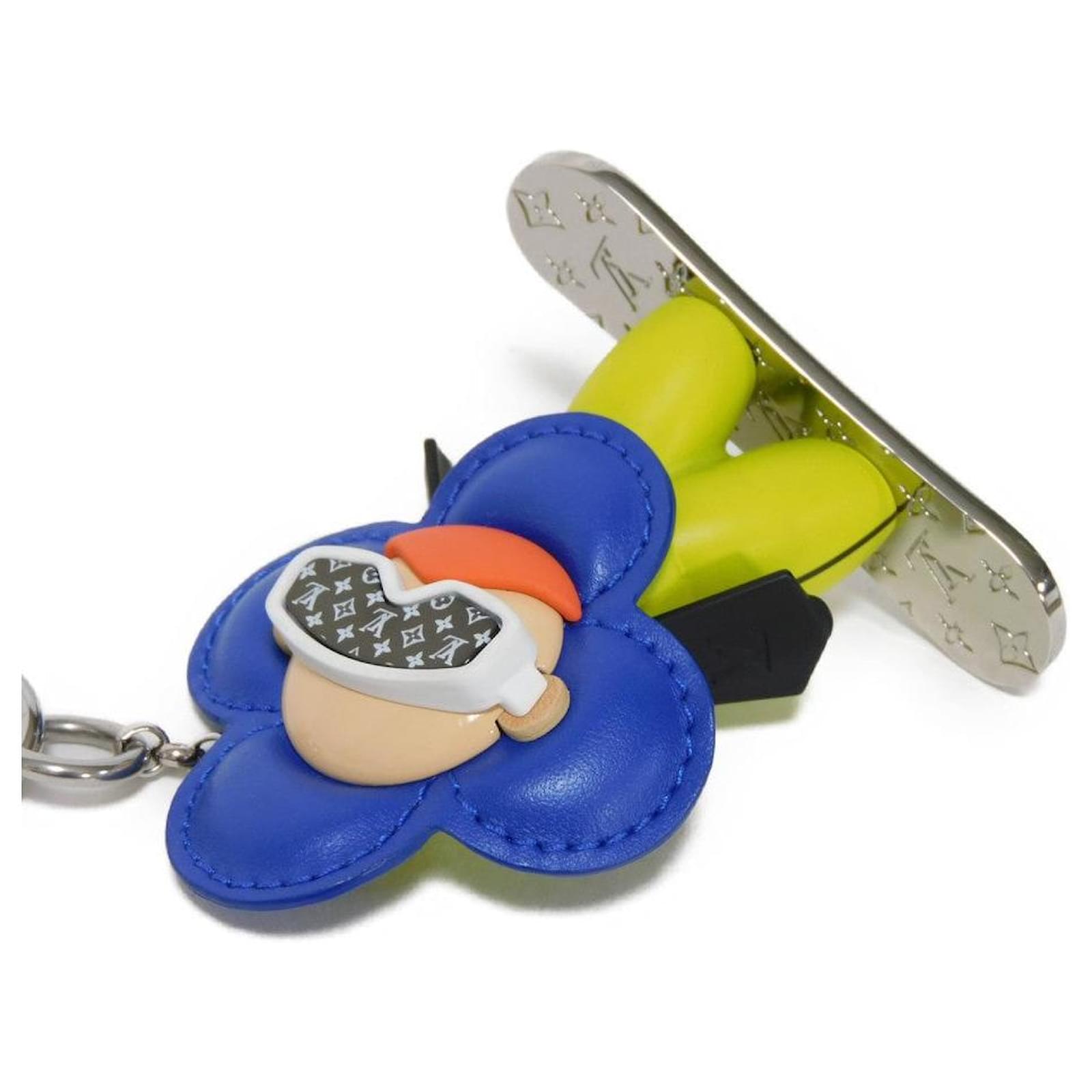 Louis Vuitton Vivienne Snowboard Keychain M00965 Blue Leather ref