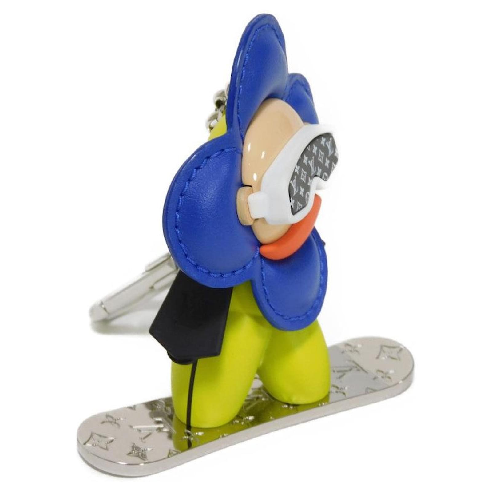 Louis Vuitton Vivienne Snowboard Keychain M00965 Blue Leather ref