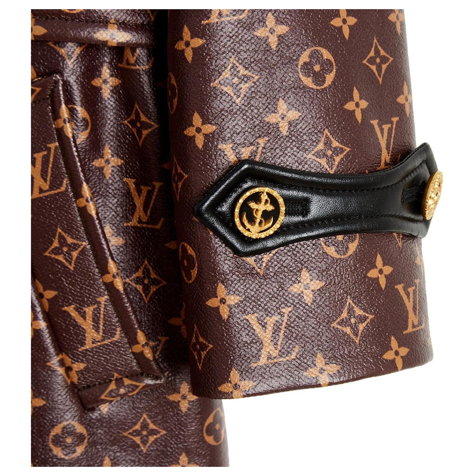 Louis Vuitton 2020 Coat FR38 LV Silk Monogram Trench Coat UK10 US8