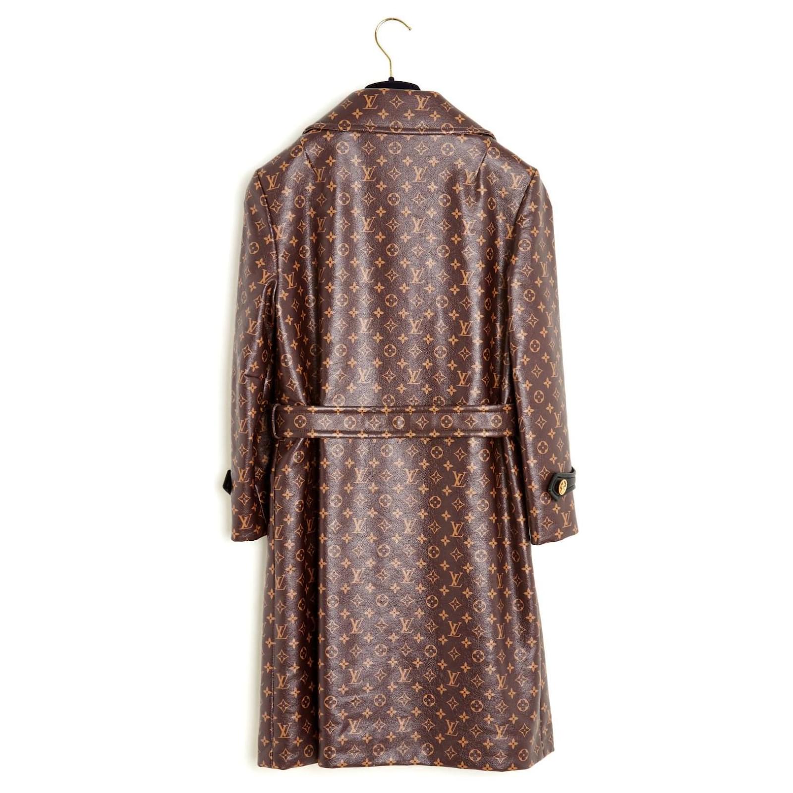 Louis Vuitton 2020 Coat FR38 LV Silk Monogram Trench Coat UK10 US8