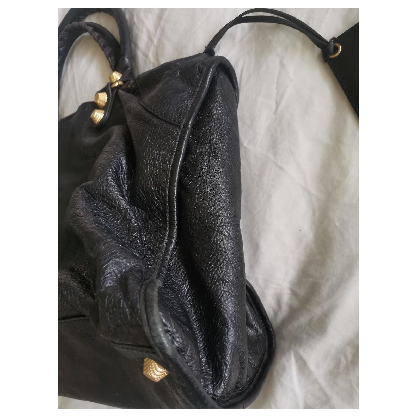 Balenciaga Black Work City Bag GHW Leather ref.1843153 - Joli Closet