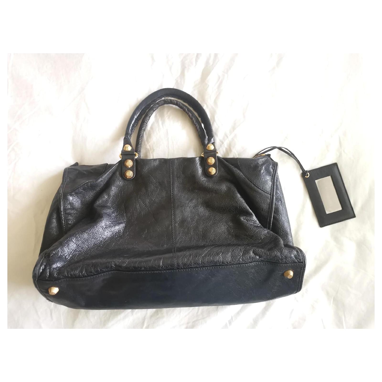Balenciaga Black Work City Bag GHW Leather ref.1843153 - Joli Closet