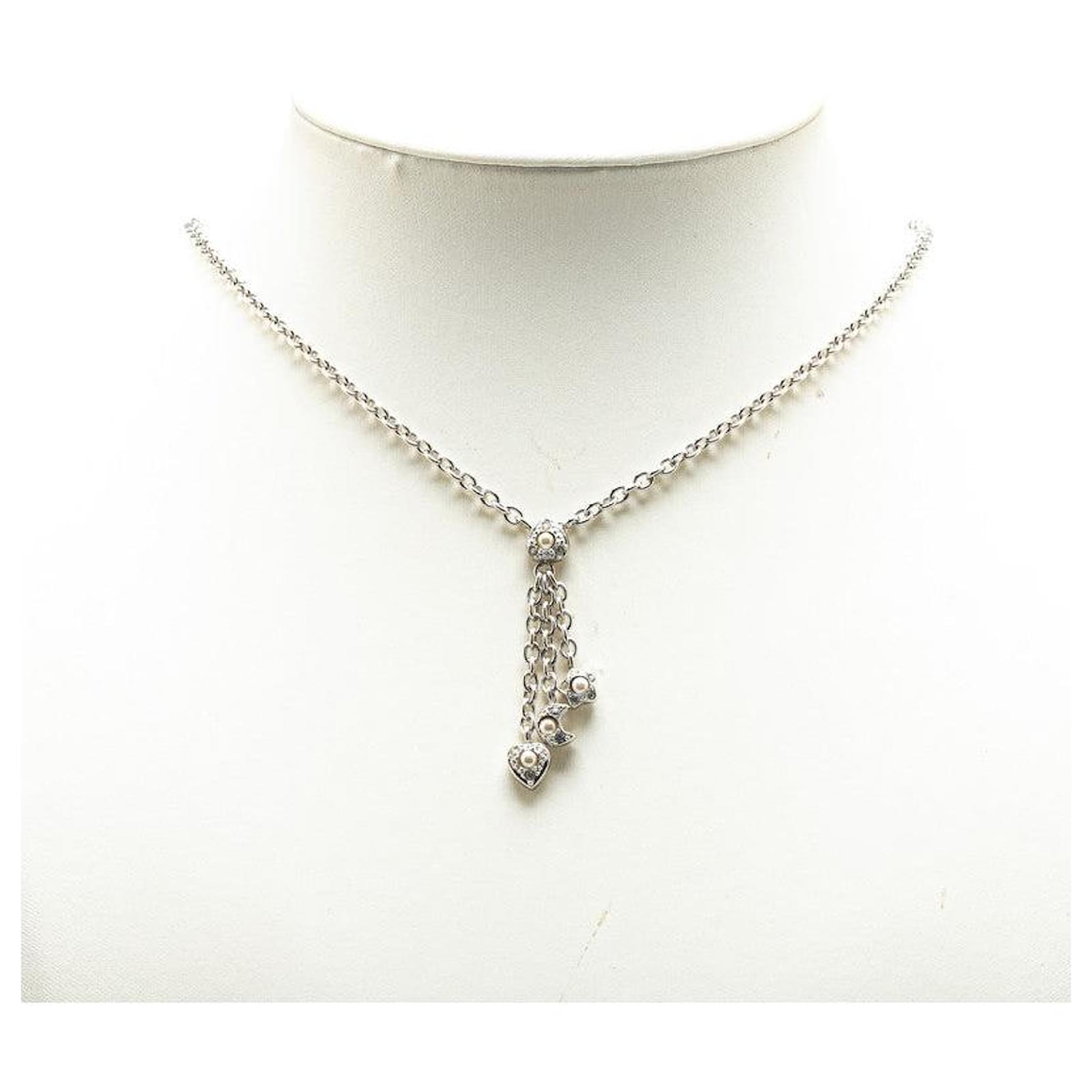 【HYERES LOR】23FW★ Full Moon Silver (Y) Pearl Necklace HANDMADE PURE SILVER MOON PENDANT WITH PEARL | eBay