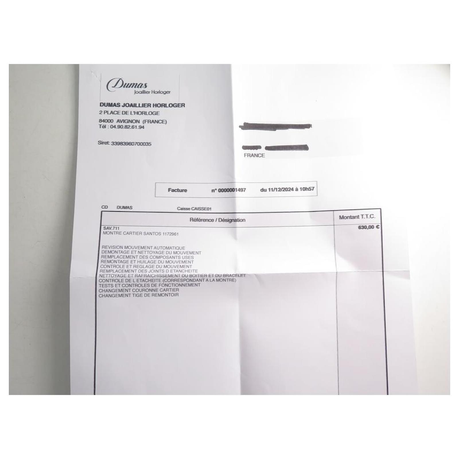 VINTAGE MONTRE CARTIER SANTOS CARRE GM 1172961 29 MM AUTOMATIQUE