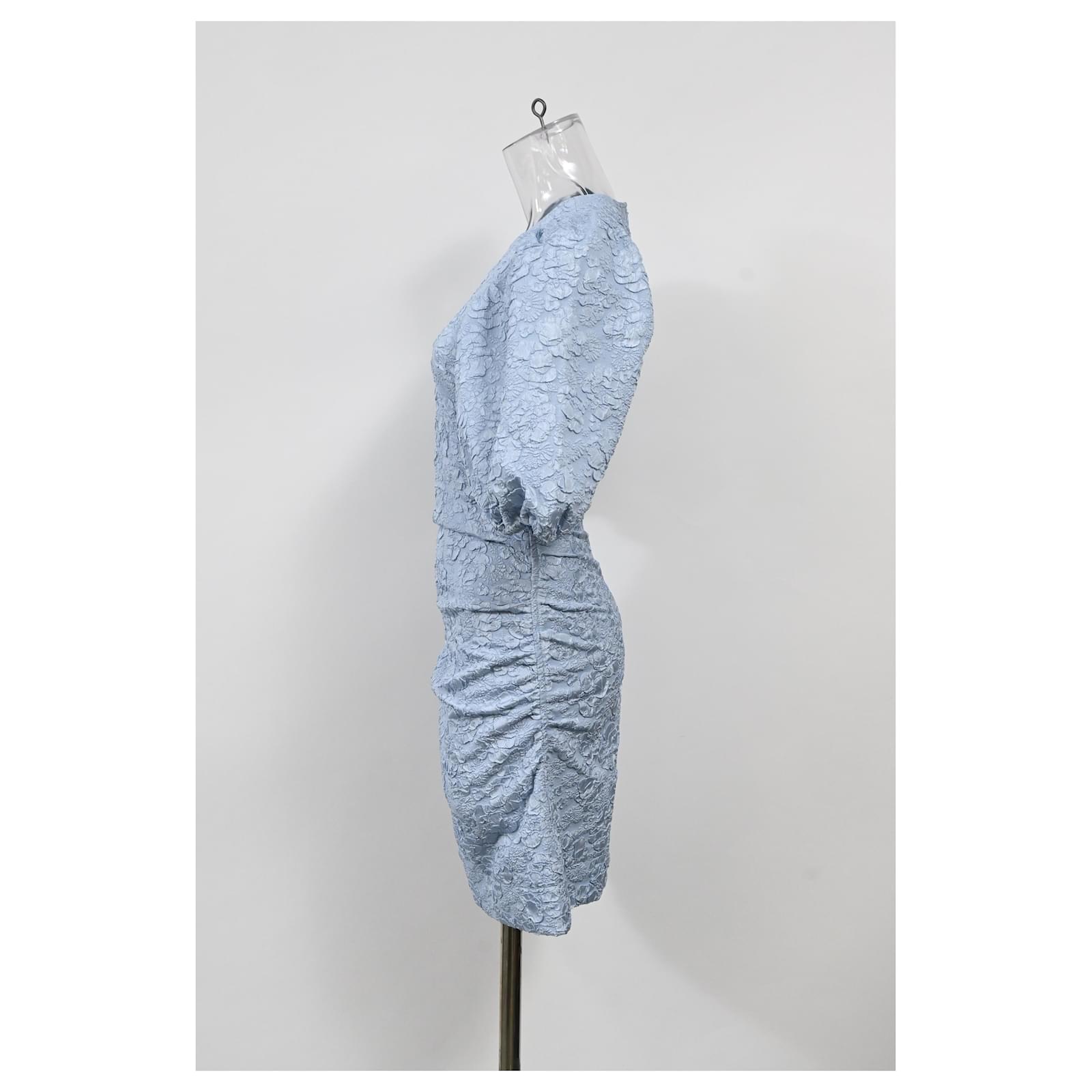 open lace back dress GANNI Women's Pleated Georgette Flounce Smock Midi Dress  Saint Bernard