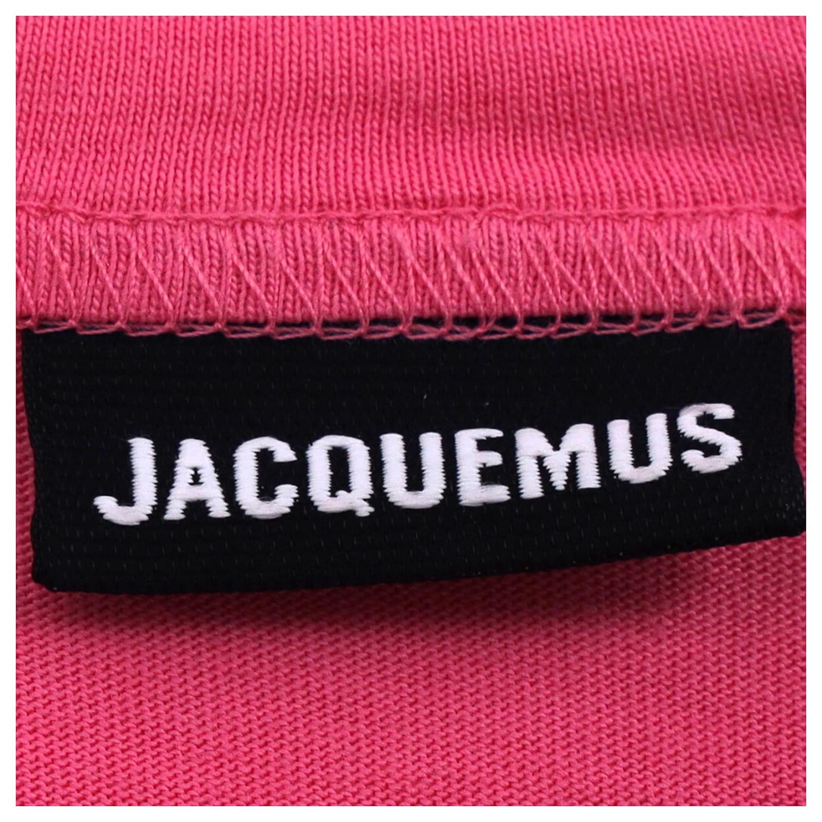 T-shirt en coton rose avec logo brodé Jacquemus Joli
