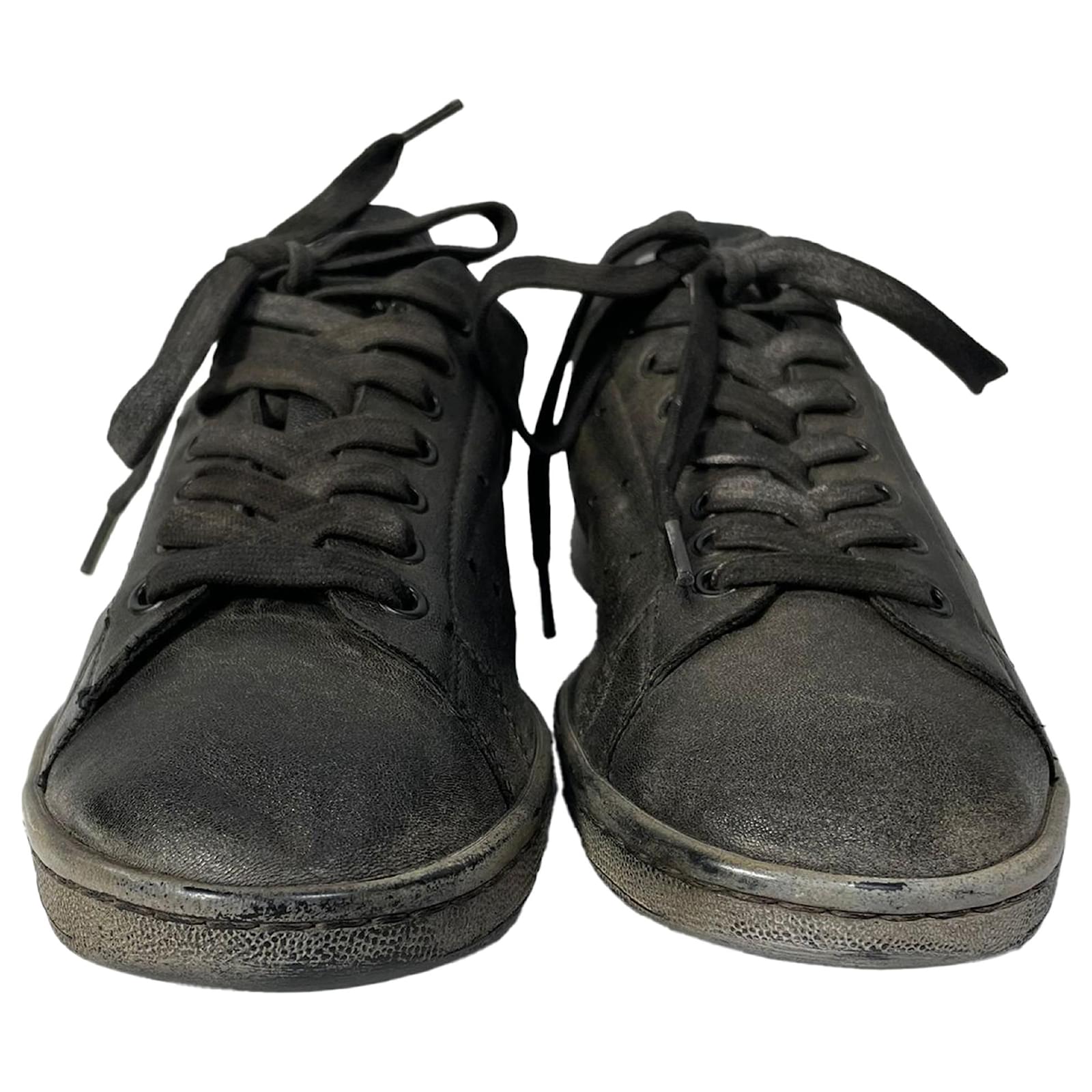 adidas gazelle silver green womens Balenciaga x Adidas Men's Stan Smith Worn-Out Black Low Top Sneakers main image 1