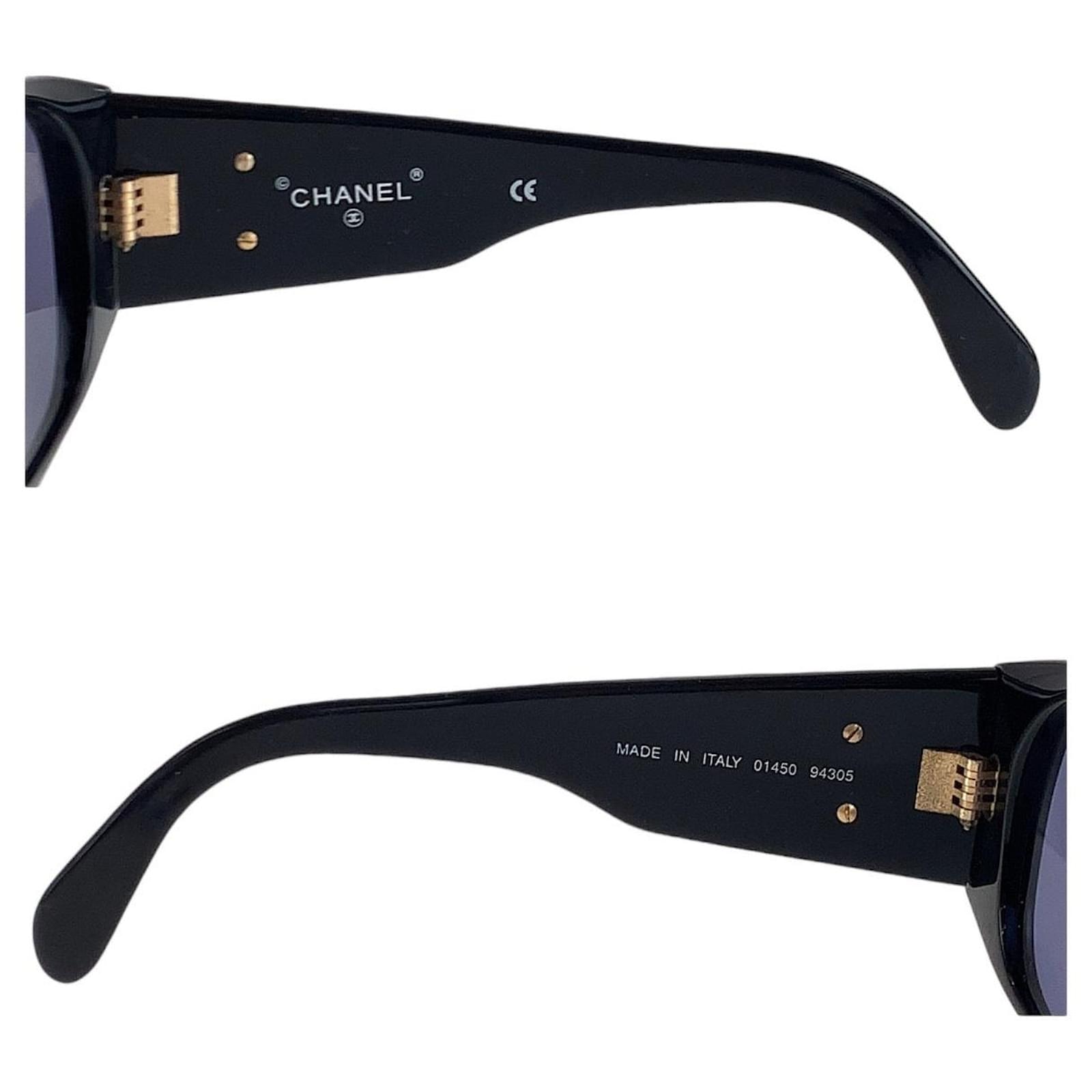 小物 CHANEL Coco Mark Matelasse Sunglasses Chanel Coco Mark Sunglasses Black Acetate 130mm | Luxe