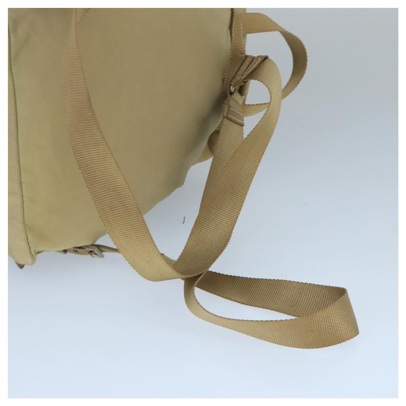 PRADA Backpack Nylon Khaki Silver Auth am9947 PRADA Backpack Nylon White Silver Auth 134573 | eBay main image 4