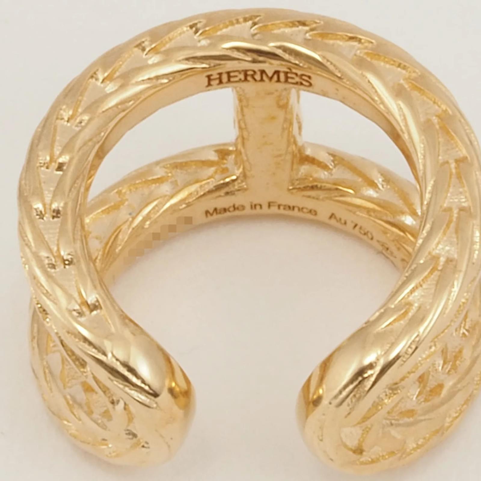Hermès Hermes Ear Cuff Chaine d'Ancre Danae in Yellow Gold