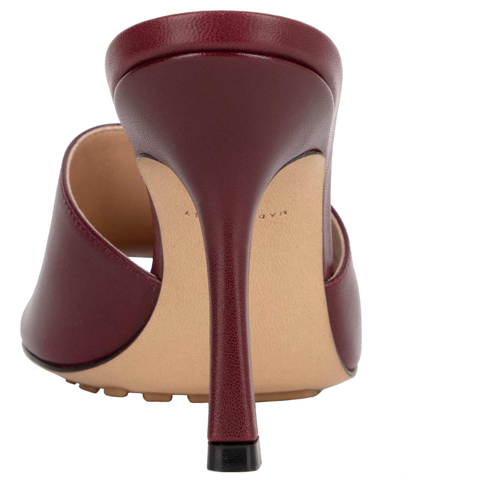 Bottega Veneta Stretch Mule Merlot Black Leather Lambskin