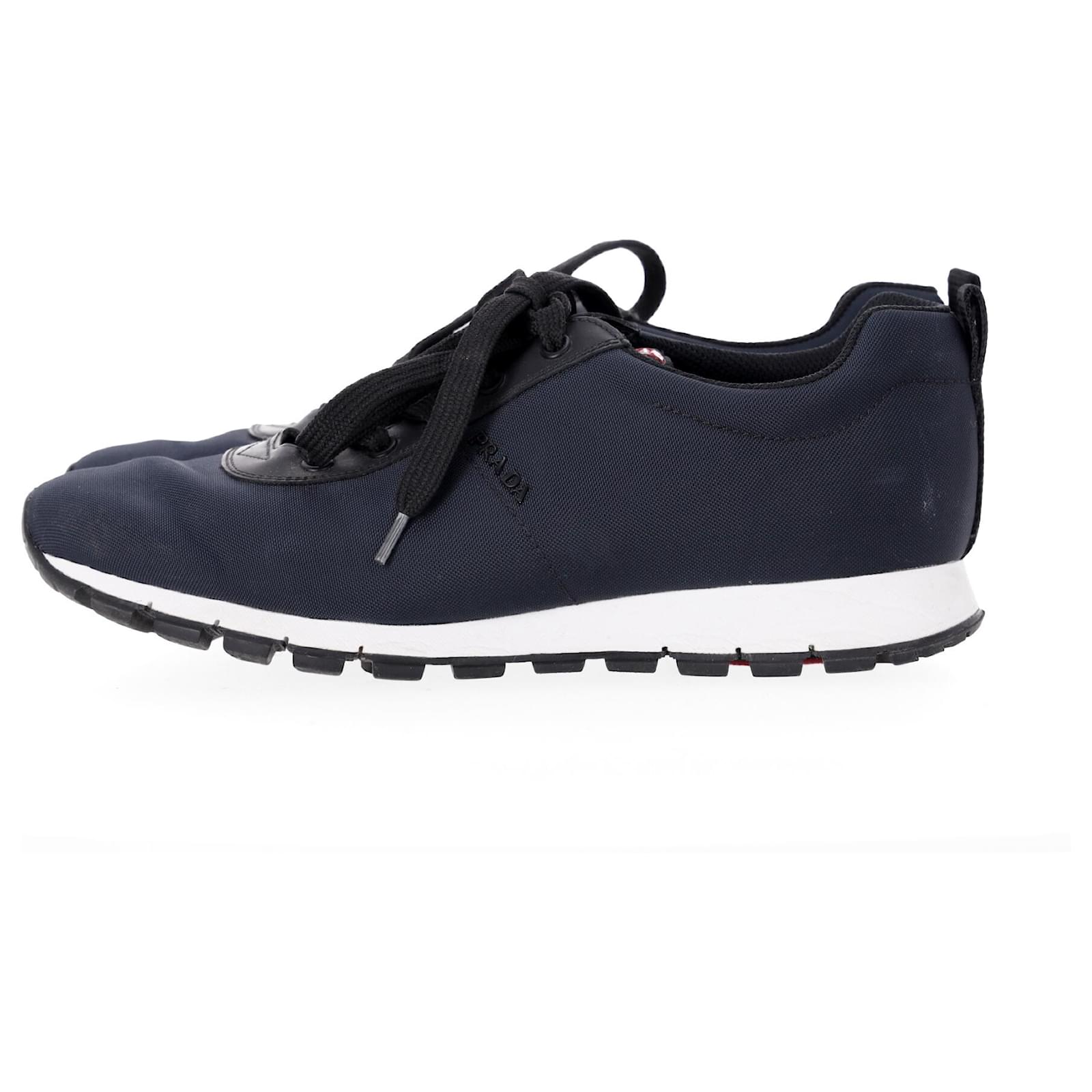 スニーカー Prada Navy Blue Canvas Sneakers Prada Navy Blue Canvas Sneakers | italist