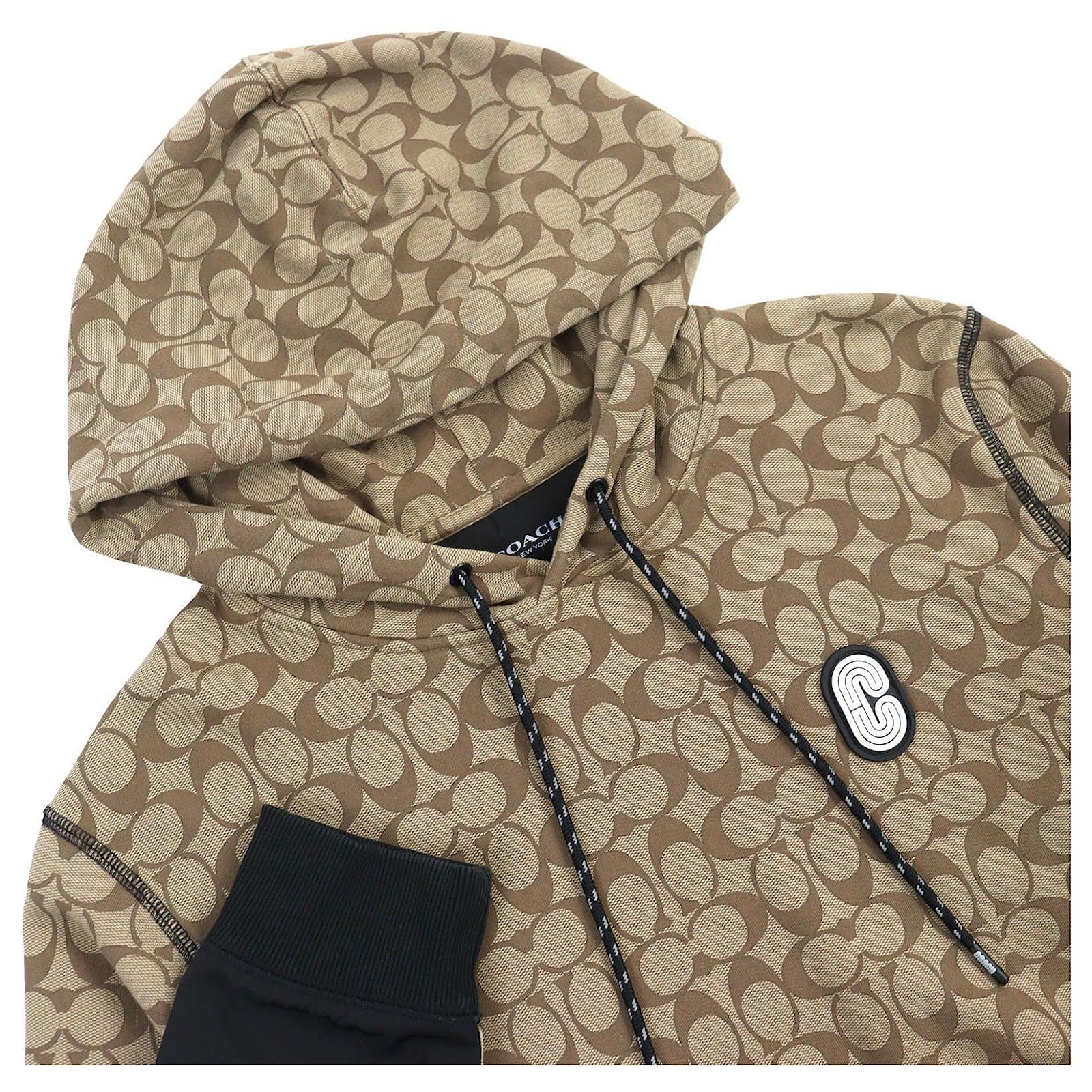 Coach Cotton Signature Pullover Hoodie M Joli Closet