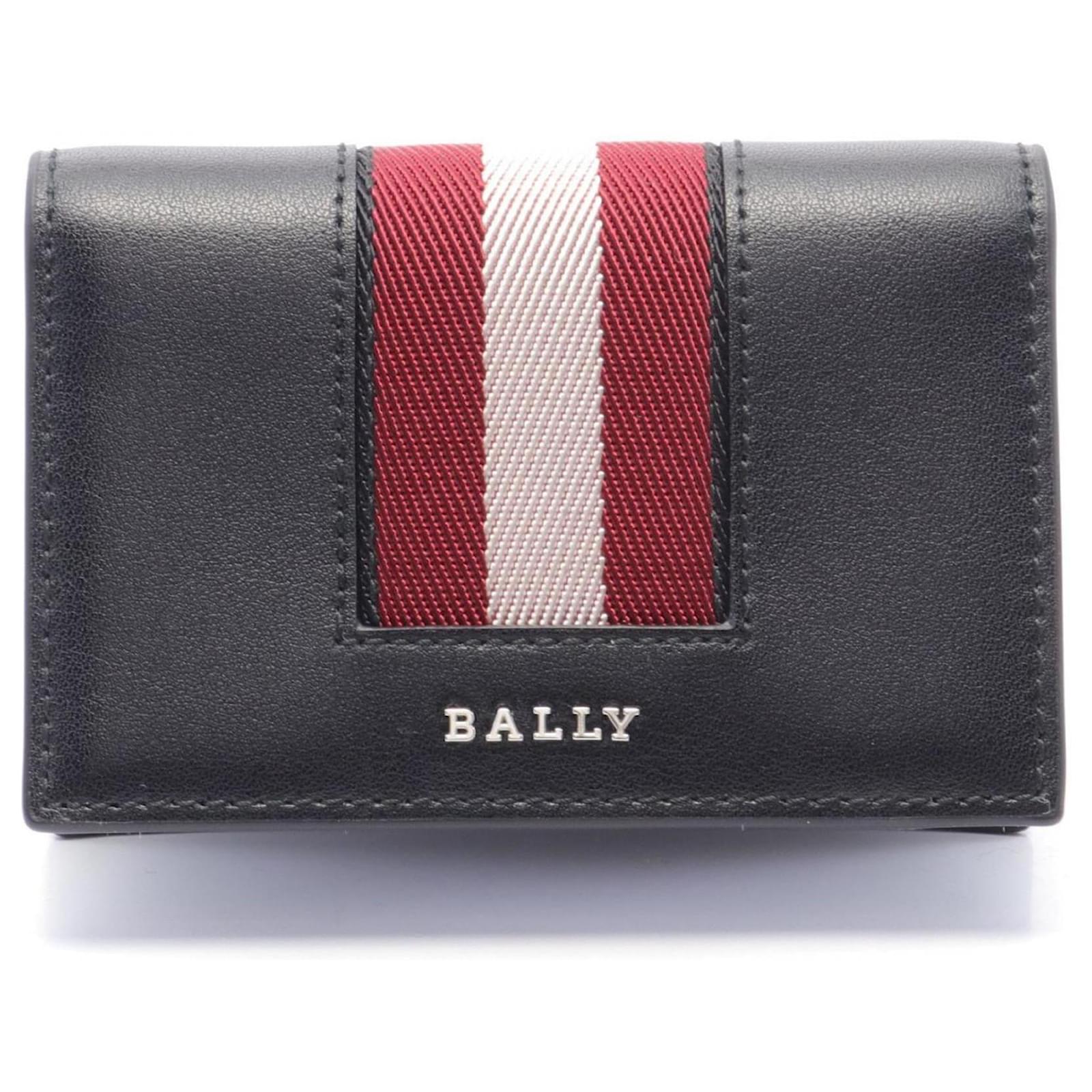Étui à Cartes En Cuir Grainé Bally Bhar - Noir - Neuf Avec étiquettes - PDSF 225€