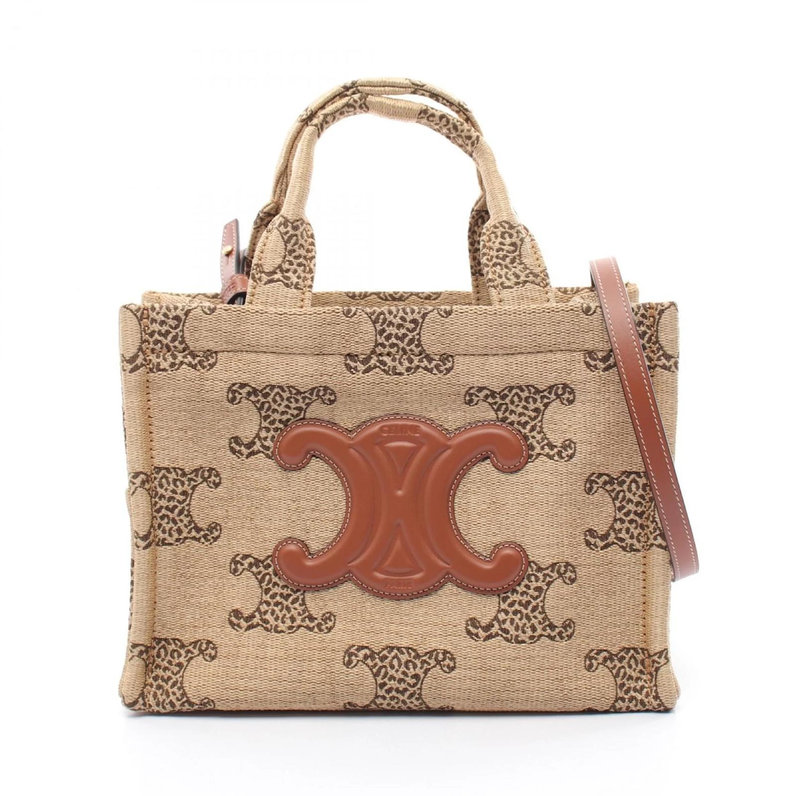 【CELINE】SMALL CABAS THAIS TOTE BAG CELINE Small Cabas Thais Tote Bag 2way leather pile White