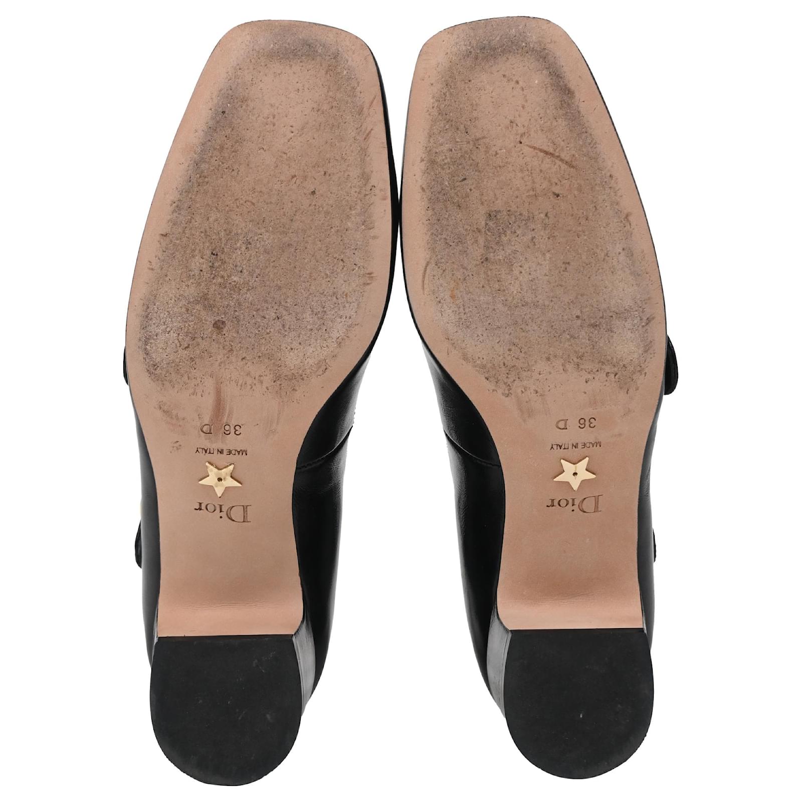 Dior ディオール D-DOLL パンプス ノワール 黒 ブラック authentic Christian Dior D-Doll Mary-Jane Pumps Black Shiny