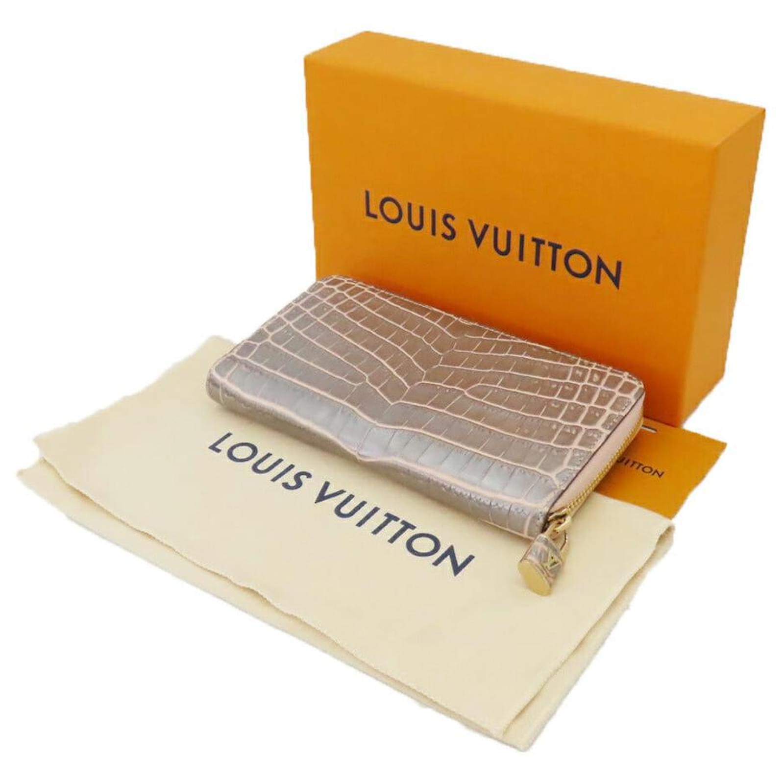 ルイヴィトン Louis Vuitton Crocodile Zippy Wallet Long Wallet N99373 Pink