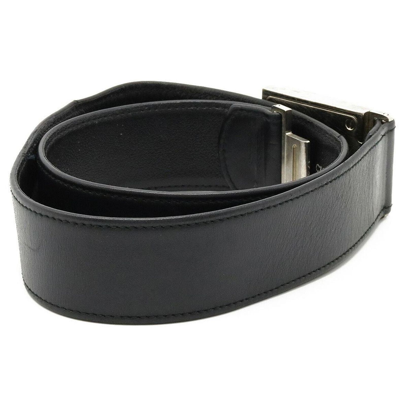 Chanel Leather Coco Mark Belt Black ref.1859905 - Joli Closet
