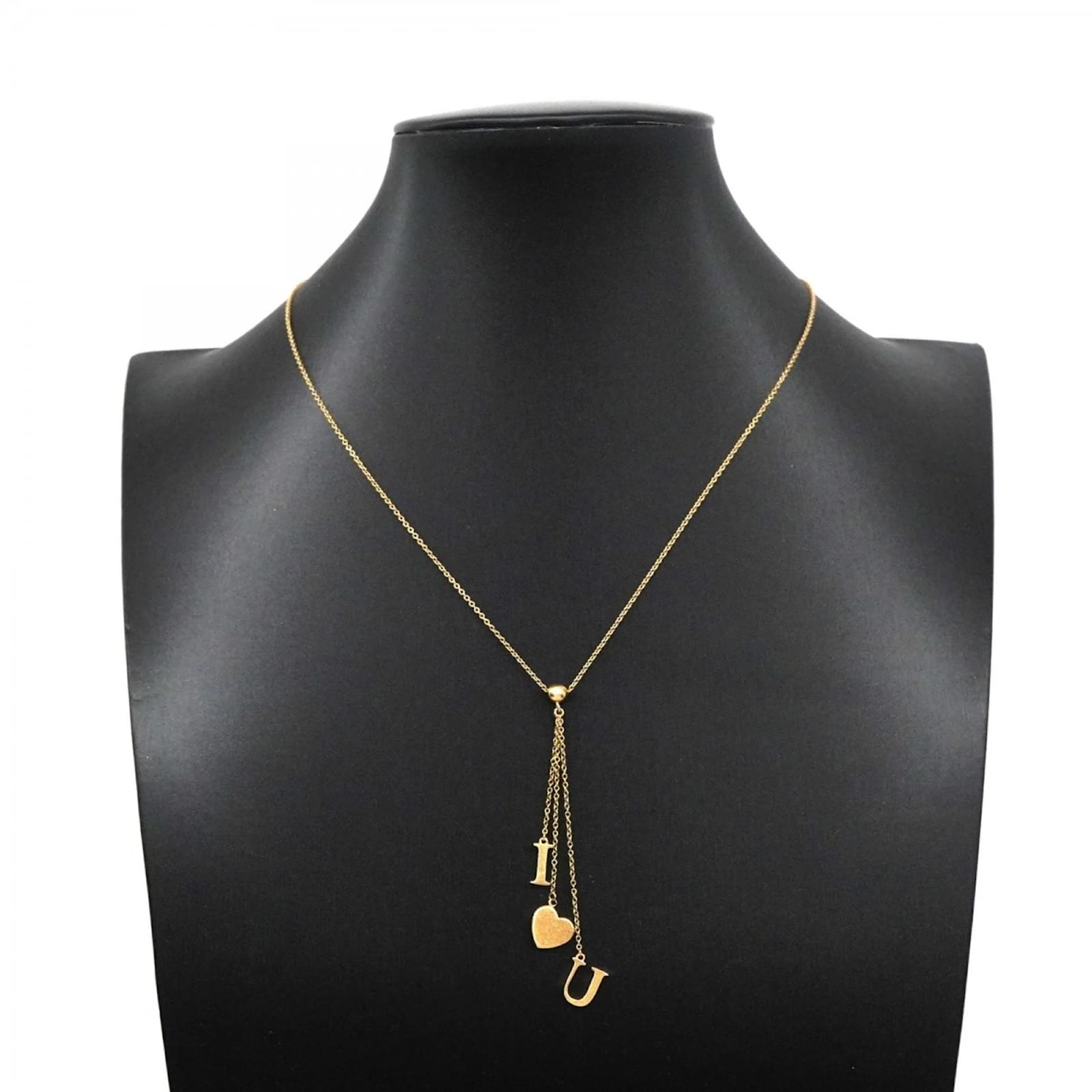 Tiffany & Co Tiffany I Love You K18YG Yellow Gold Necklace ref