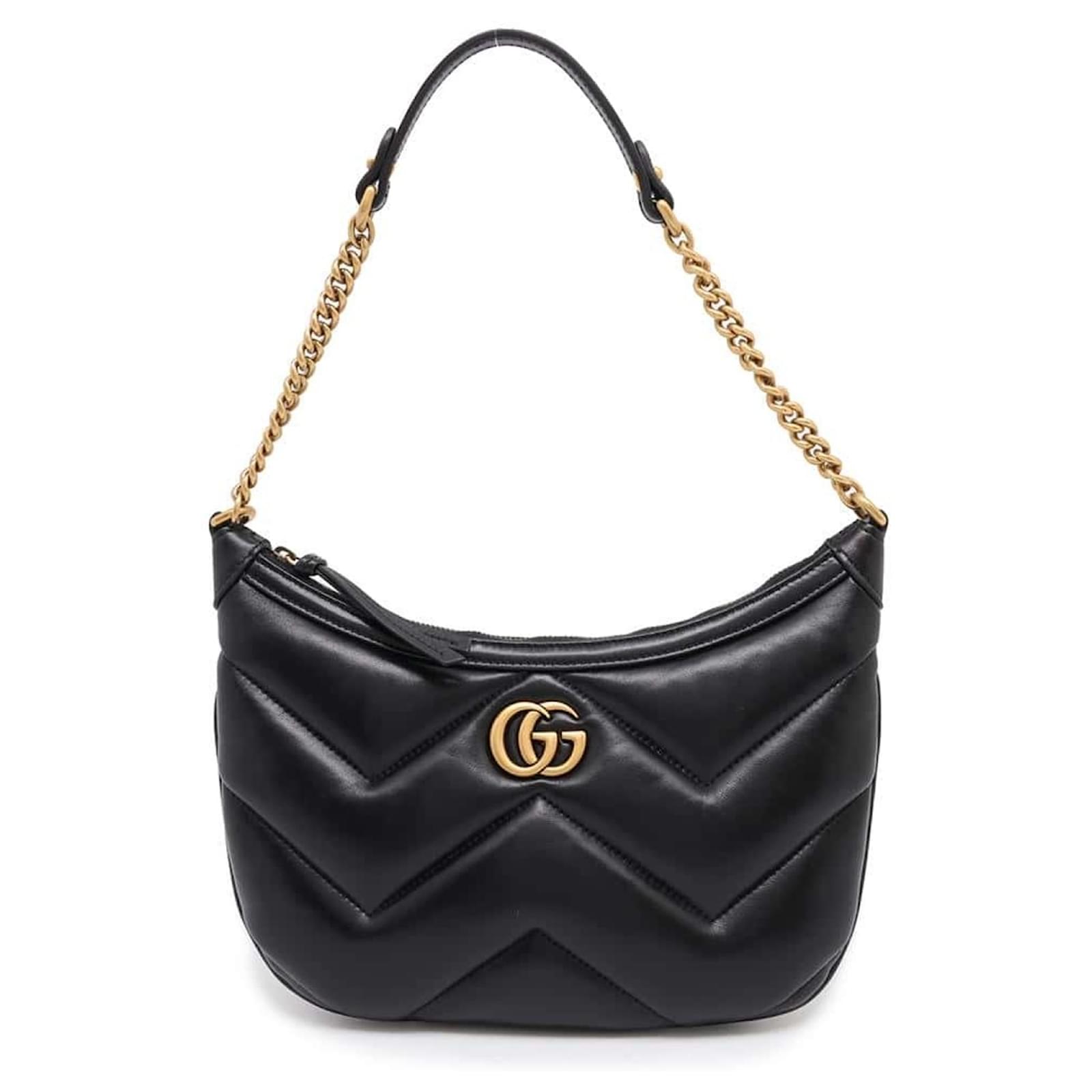 Gucci GG Marmont Small Shoulder Bag Black Leather ref.1862928
