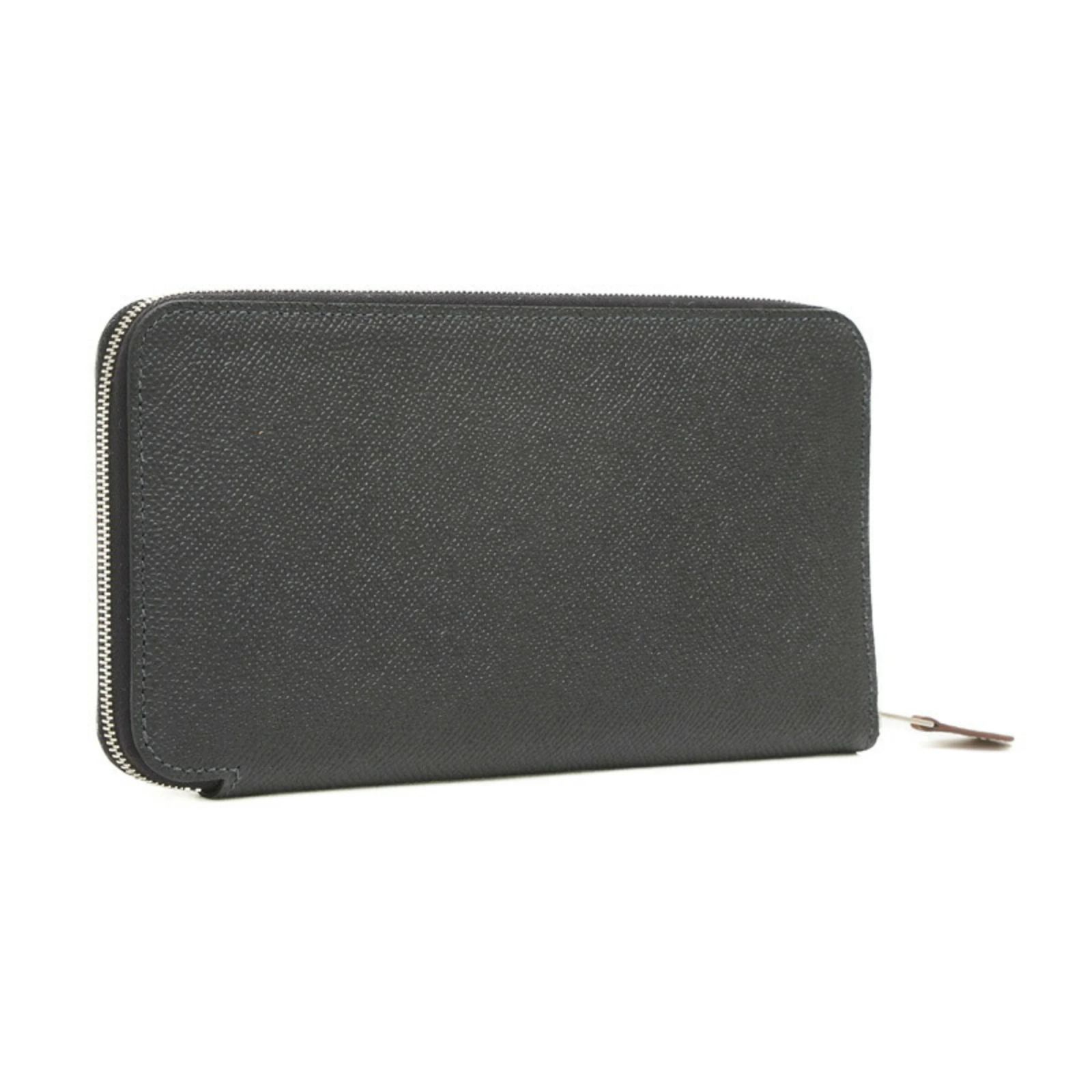Portefeuille Long Hermès Azap TGM - Cuir Togo Noir - Occasion (état Correct Avec Traces)