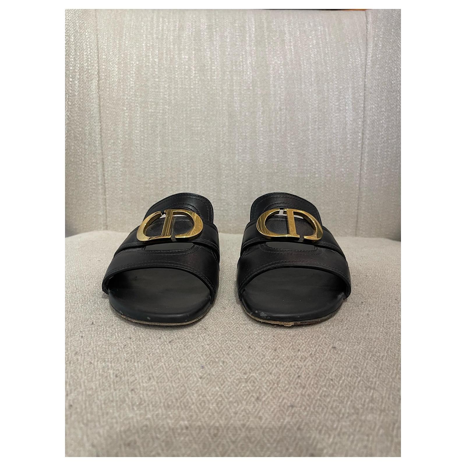 DIOR Sandals T.EU 35.5 Leather Black ref.1865839 - Joli Closet