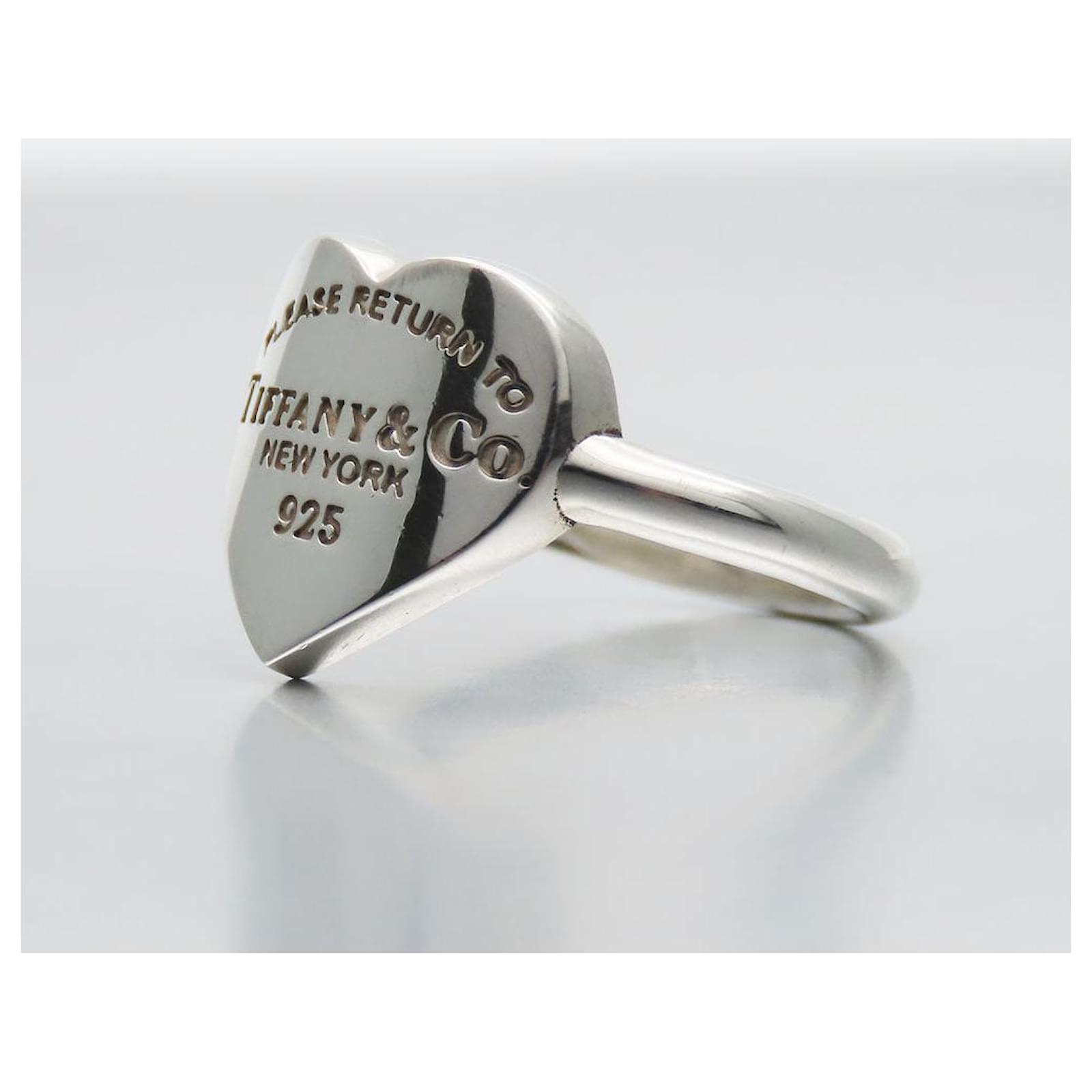 Tiffany & Co Silver 925 Return to Heart Ring Silvery Metallic