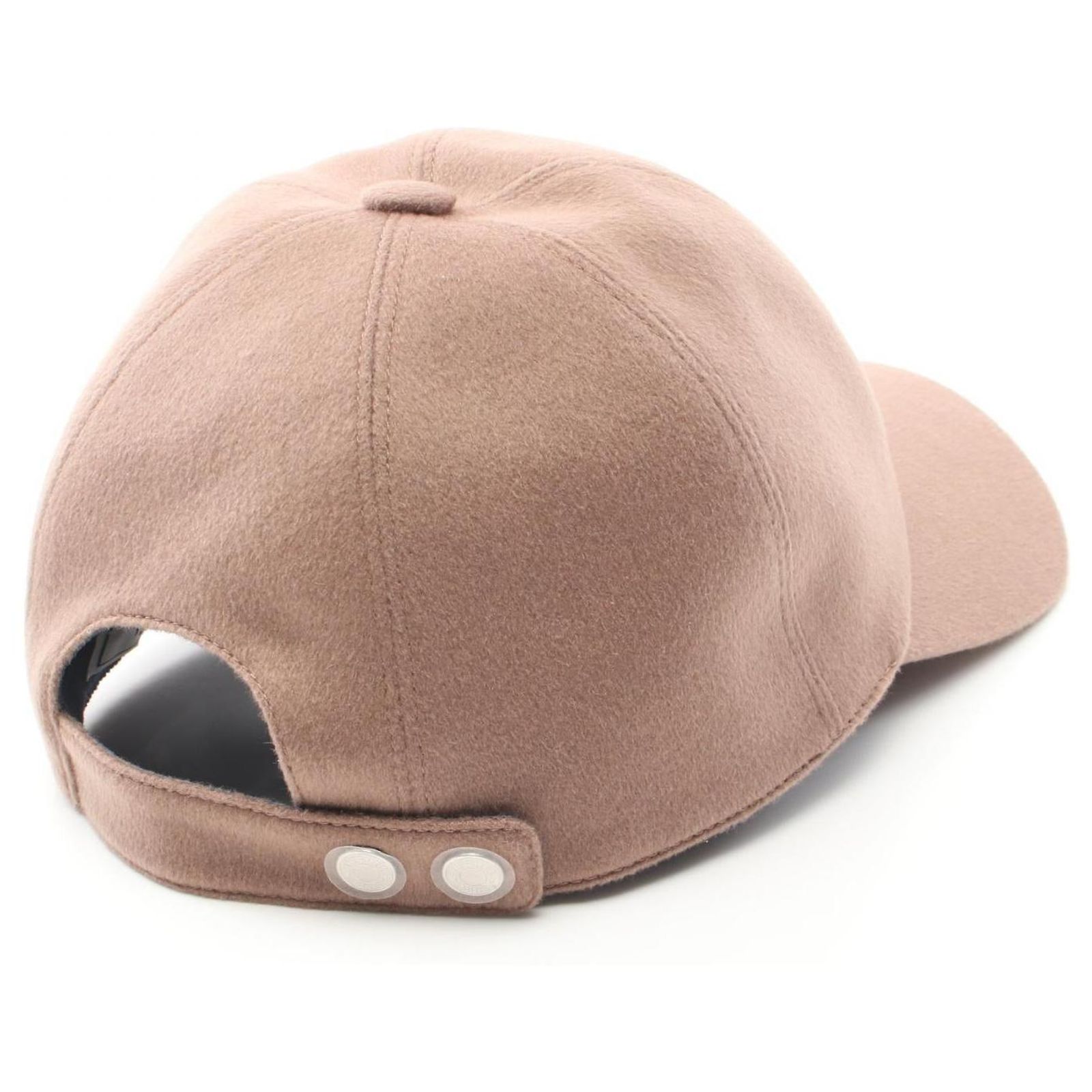 HERMES Serena Lift Beige Cashmere Baseball Cap Hat 57 luxury-women-hermes-used-  main image 2