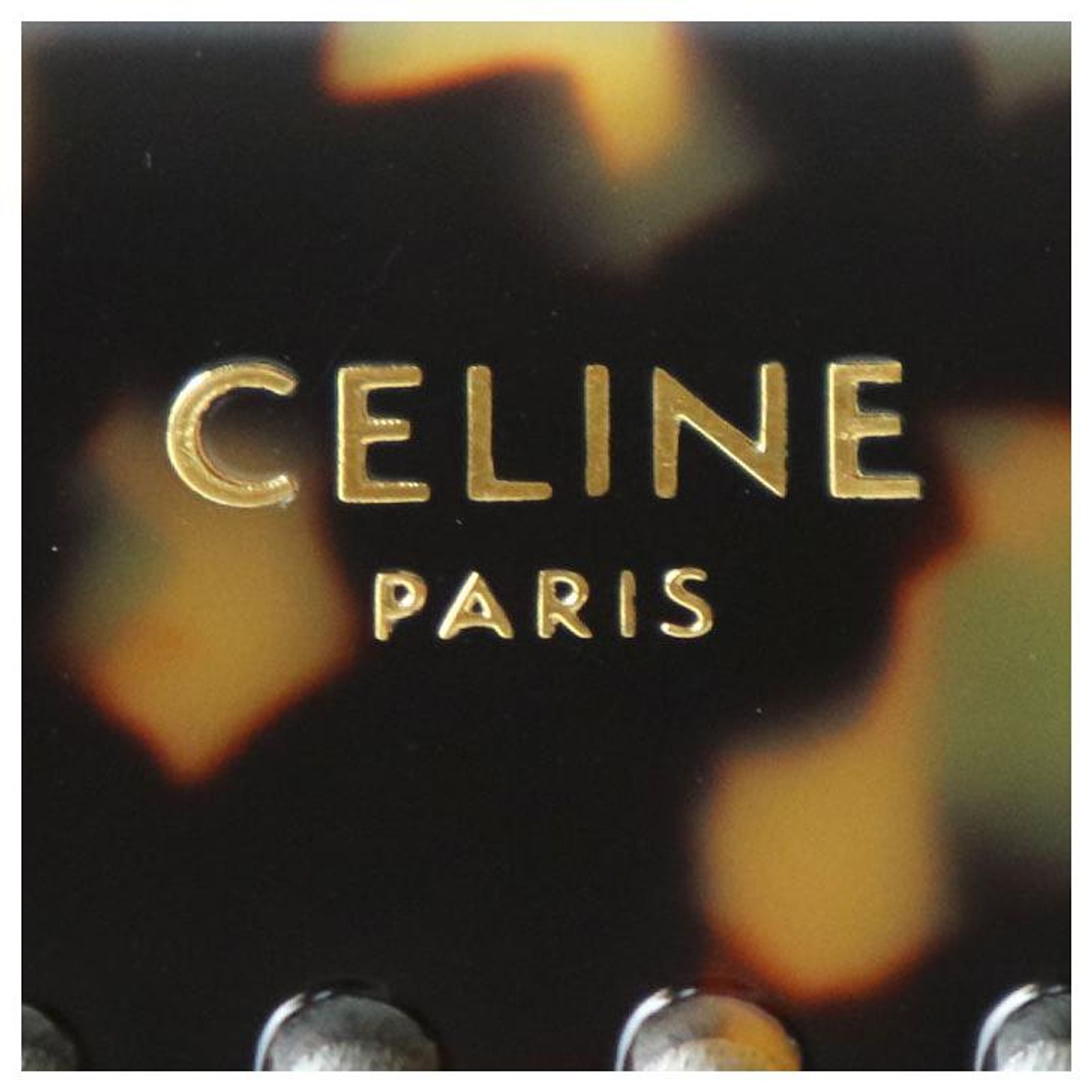 Céline Celine Plastic Logo Hair Accessory Comb Brown ref  display picture 2