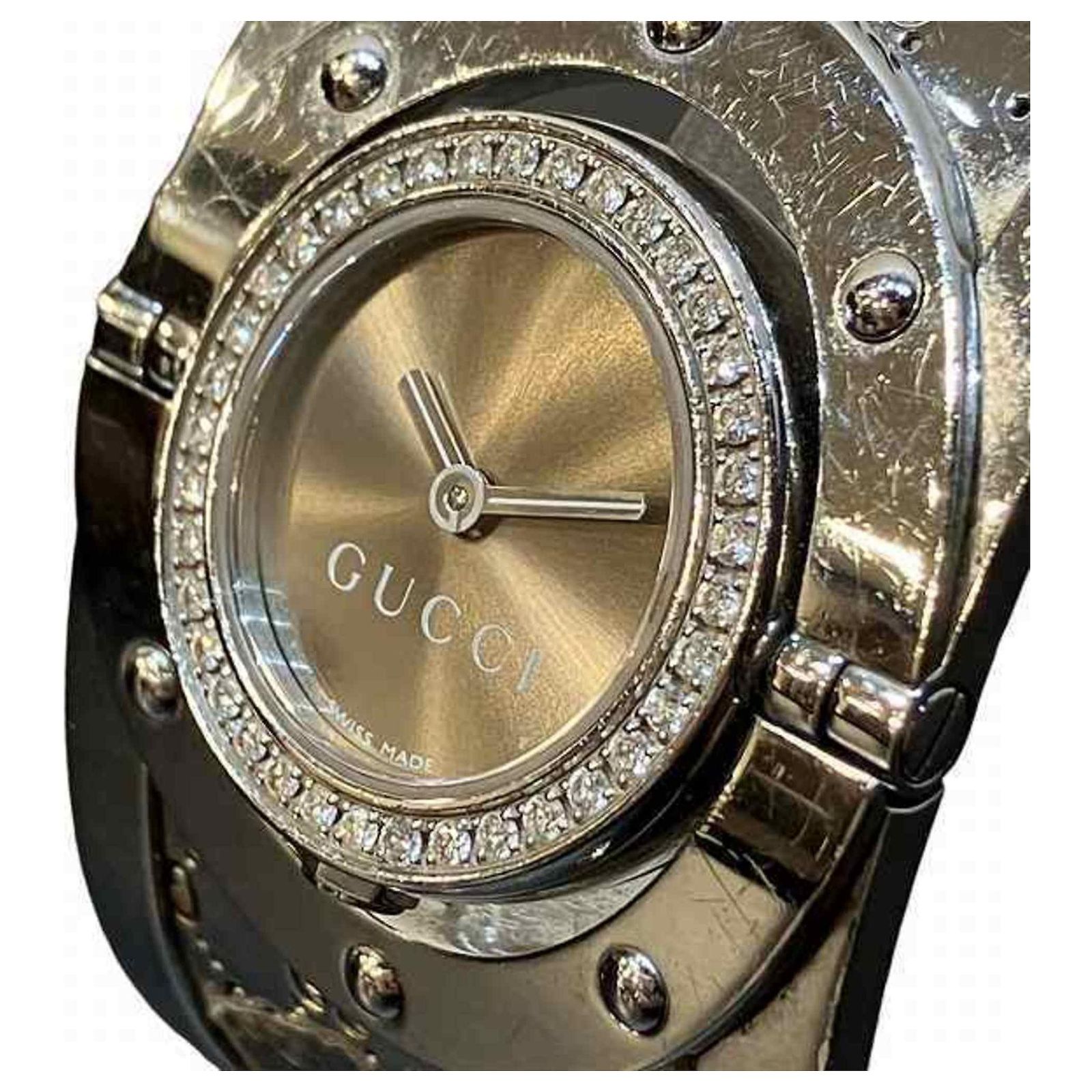 GUCCI Ladies YA112416 Twirl Dial Watch GUCCI Twirl Wide YA112416 Quartz Diamond Bezel Watch ref  main image 3