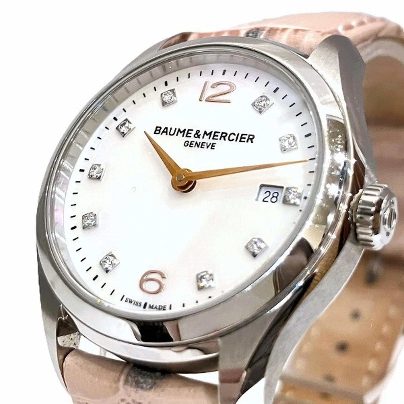 Baume Mercier Clifton 65761 Quarz-Diamant-Uhr Joli