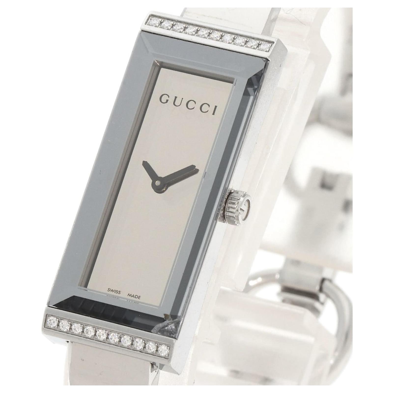 GUCCI レディース　時計　ダイヤモンド　ベゼルスクエア ウォッチ GUCCI レディース 時計 ダイヤモンド ベゼルスクエア ウォッチ