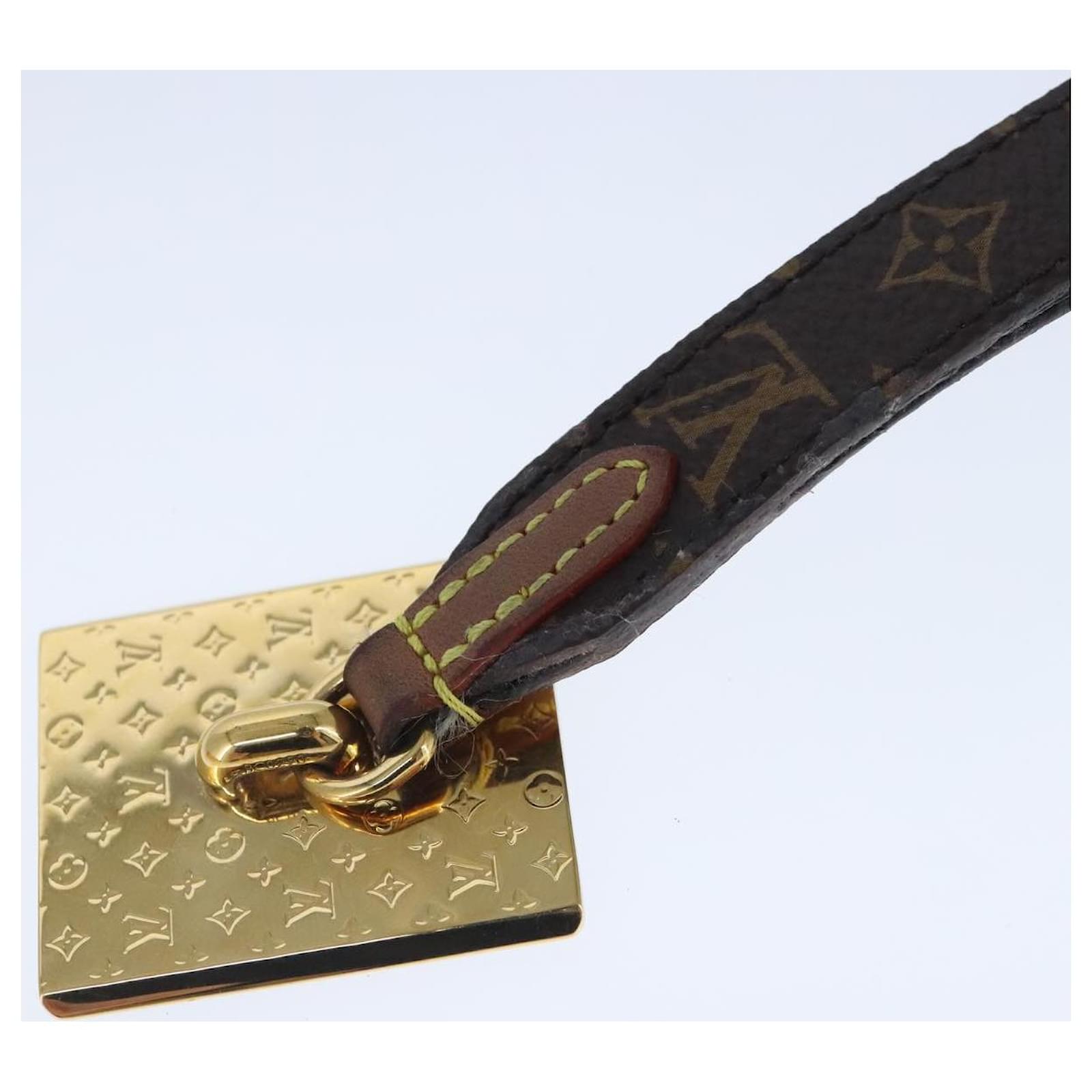 LOUIS VUITTON Monogram Dragonne Phone Ring Strap M69646 LV Auth
