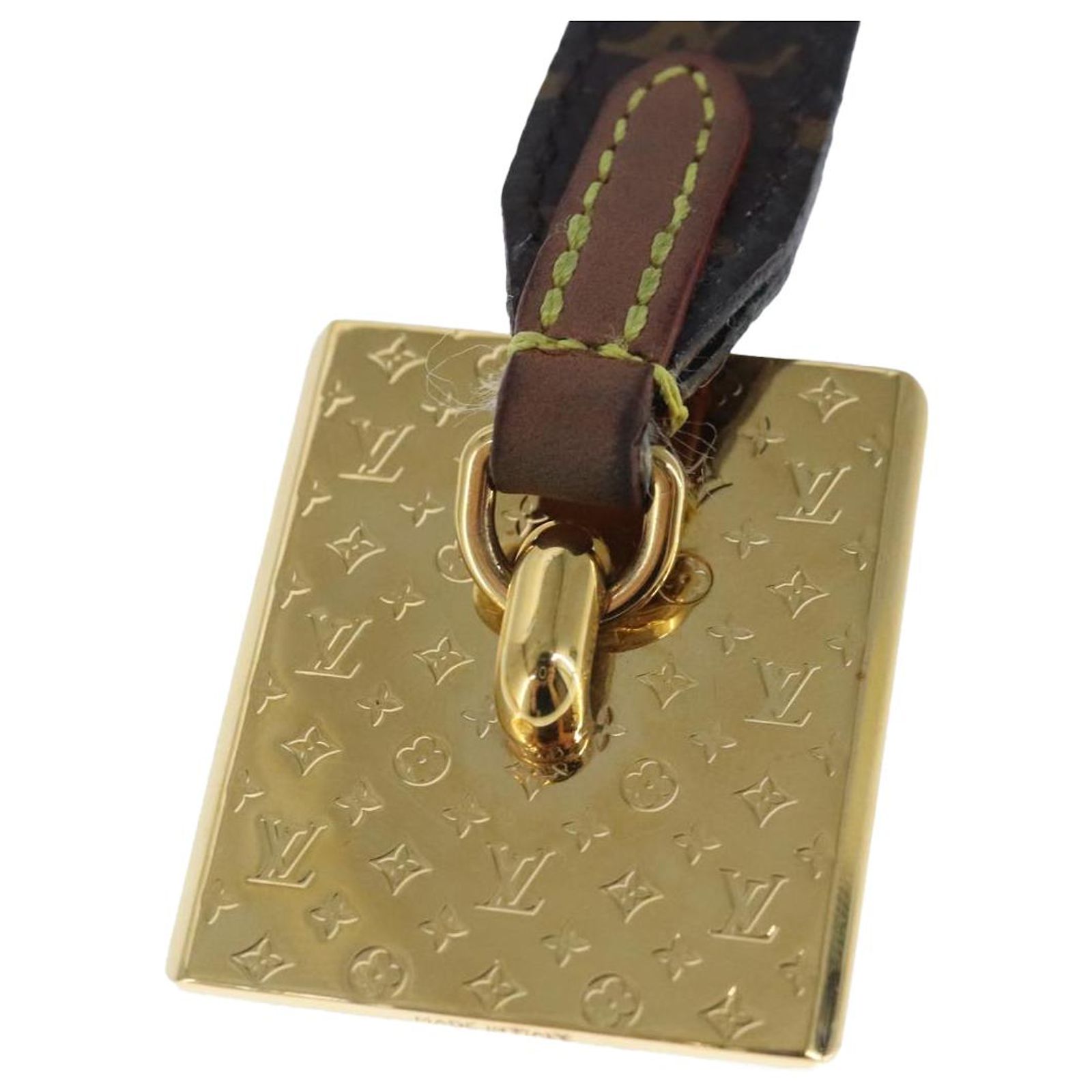 LOUIS VUITTON Monogram Dragonne Phone Ring Strap M69646 LV Auth