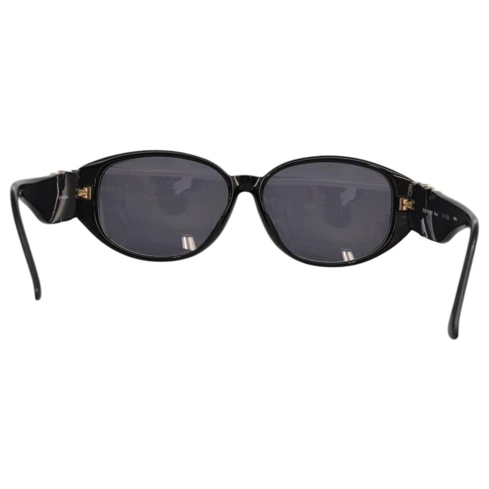 SAINT LAURENT Sunglasses Plastic Black Auth Saint Laurent Black/Crystal Rectangular Sunglasses SL660-001  main image 2