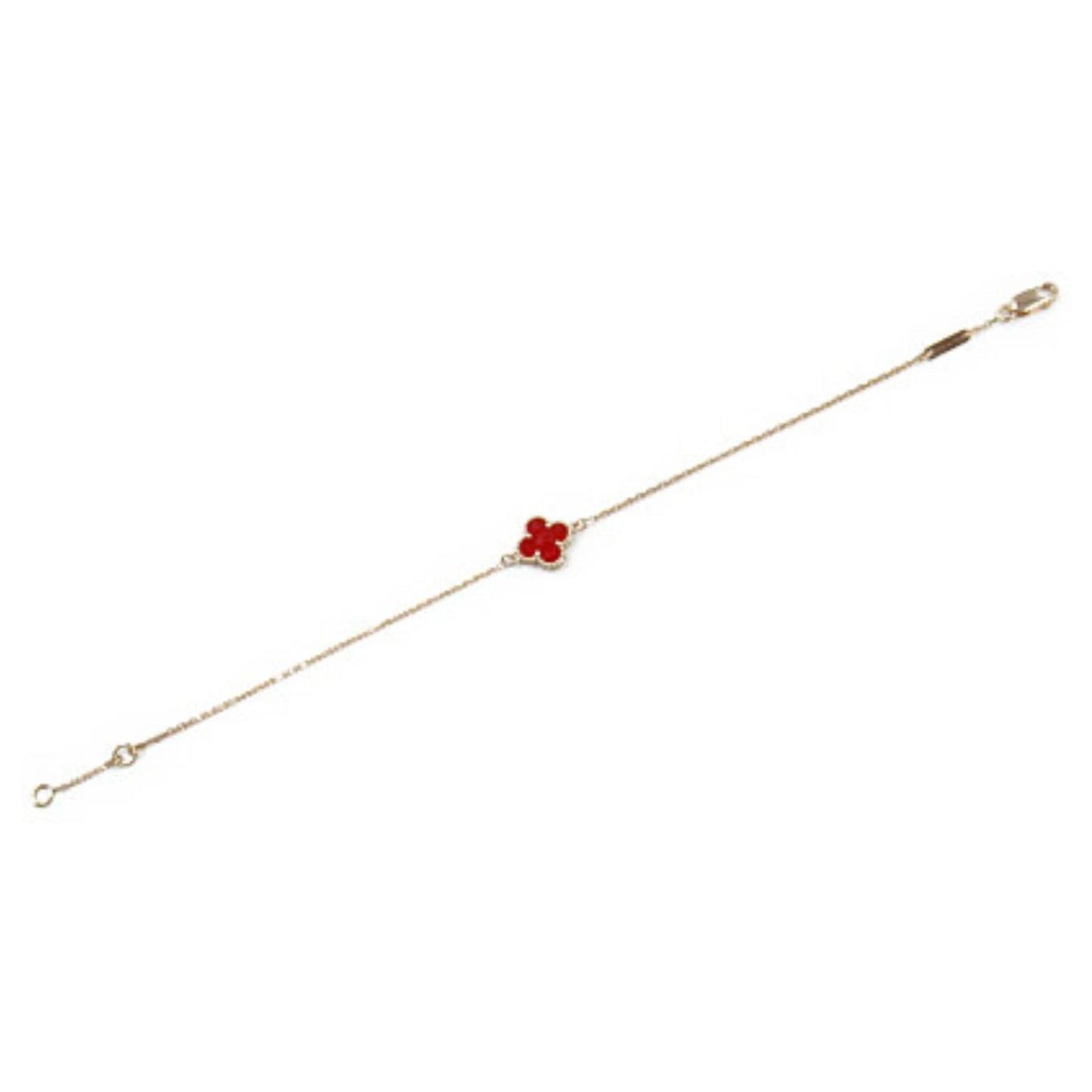 Bracelet en cornaline rouge Sweet Alhambra K18PG de Van Cleef & Arpels ...