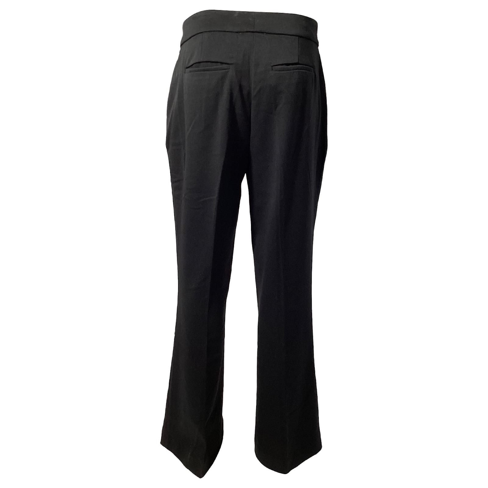 Jason Wu High-Rise Bell Trousers in Black Polyester (Sold) - Joli Closet