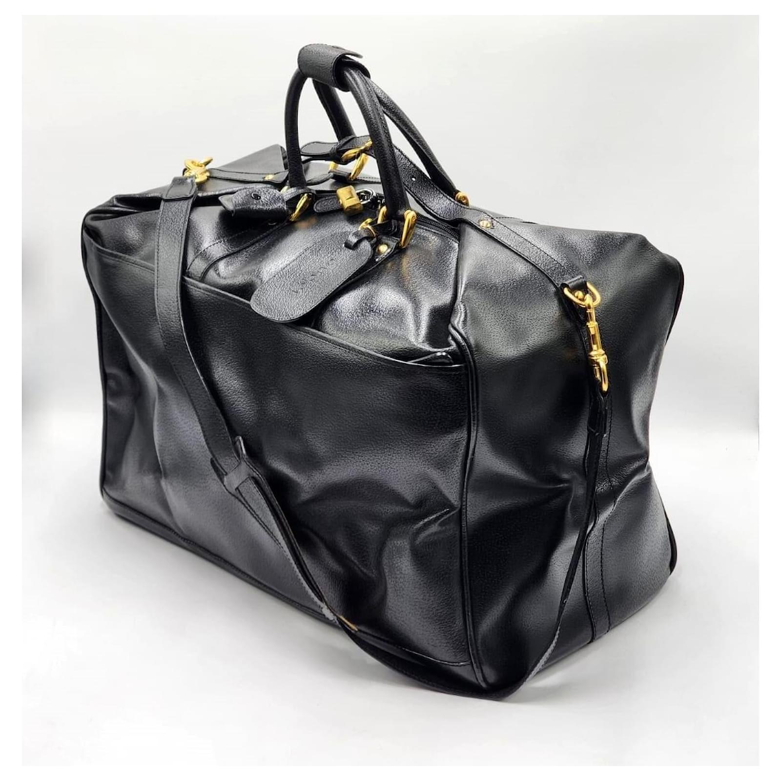 ボストンバッグ GUCCI  Travel Bags Women Fabric Black/Dark Grey GUCCI Boston black monogram fabric canvas bag – Vintage Carwen