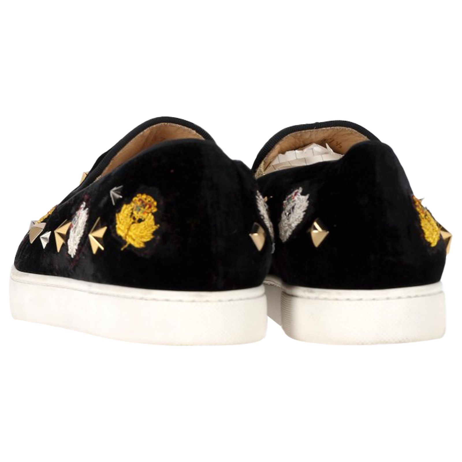 Christian Louboutin Mister Academy Slip On Sneakers In Black  display picture 1