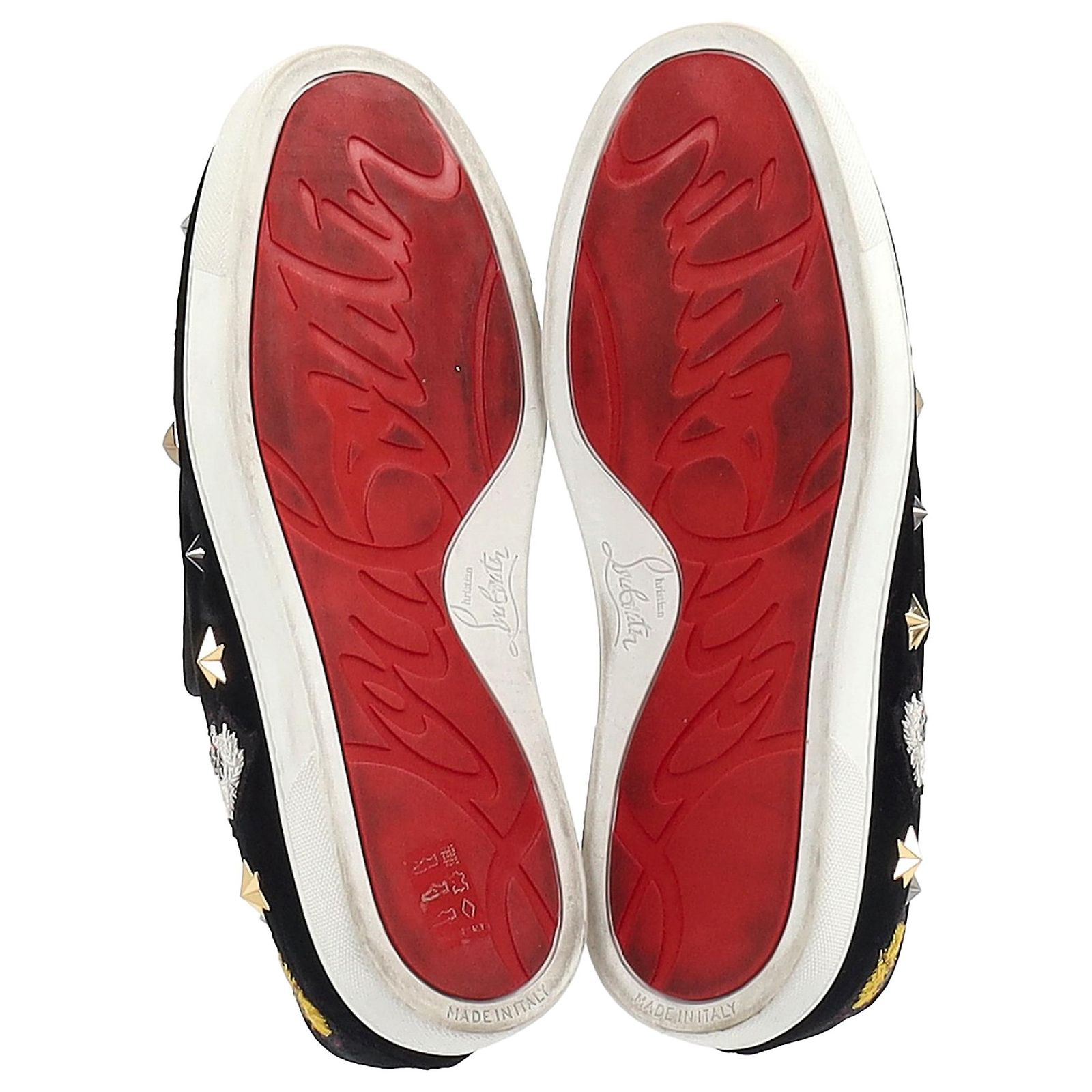 Christian Louboutin Mister Academy Slip On Sneakers In Black  display picture 2
