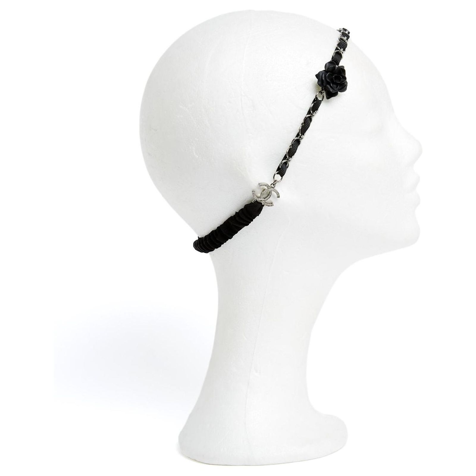 Chanel Silver Metal Headband Chanel Metal CC Headband - Silver Hair Accessories  main image 4