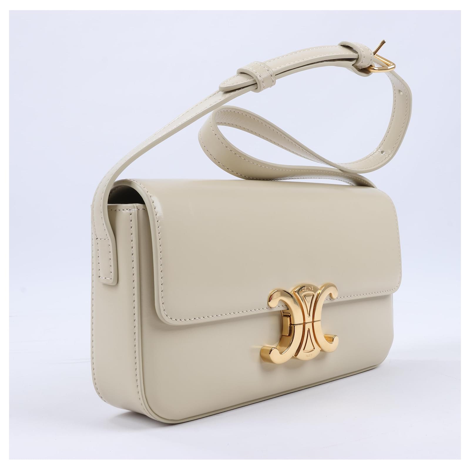 ショルダーバッグ・ポシェット CELINE Women Shoulder Bags 117523FXK03CP Beige Celine Shoulder Bag Triomphe Brown Beige Canvas Ladies | eBay