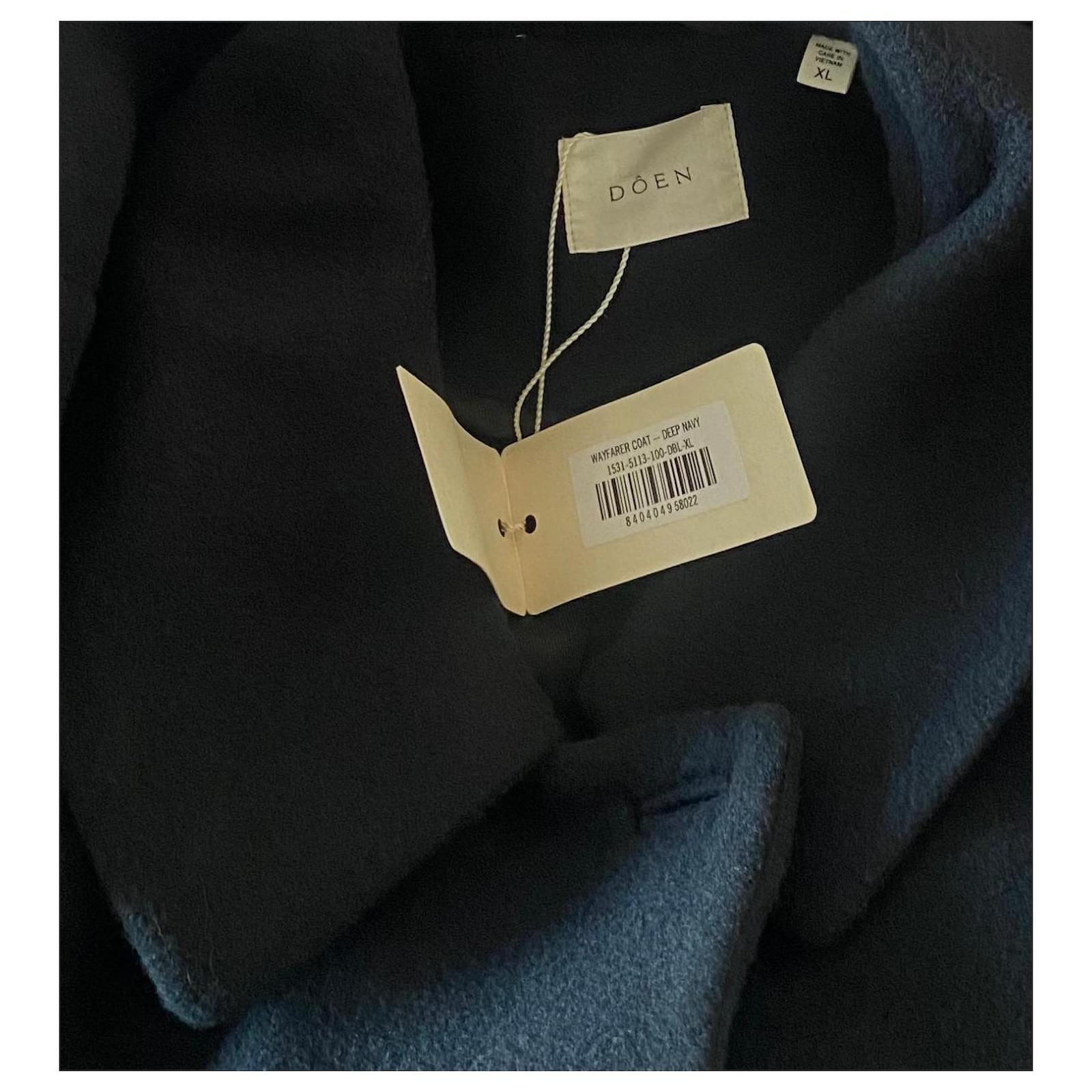 Autre Marque Manteau Wayfarer Cachemire Laine Polyamide Bleu