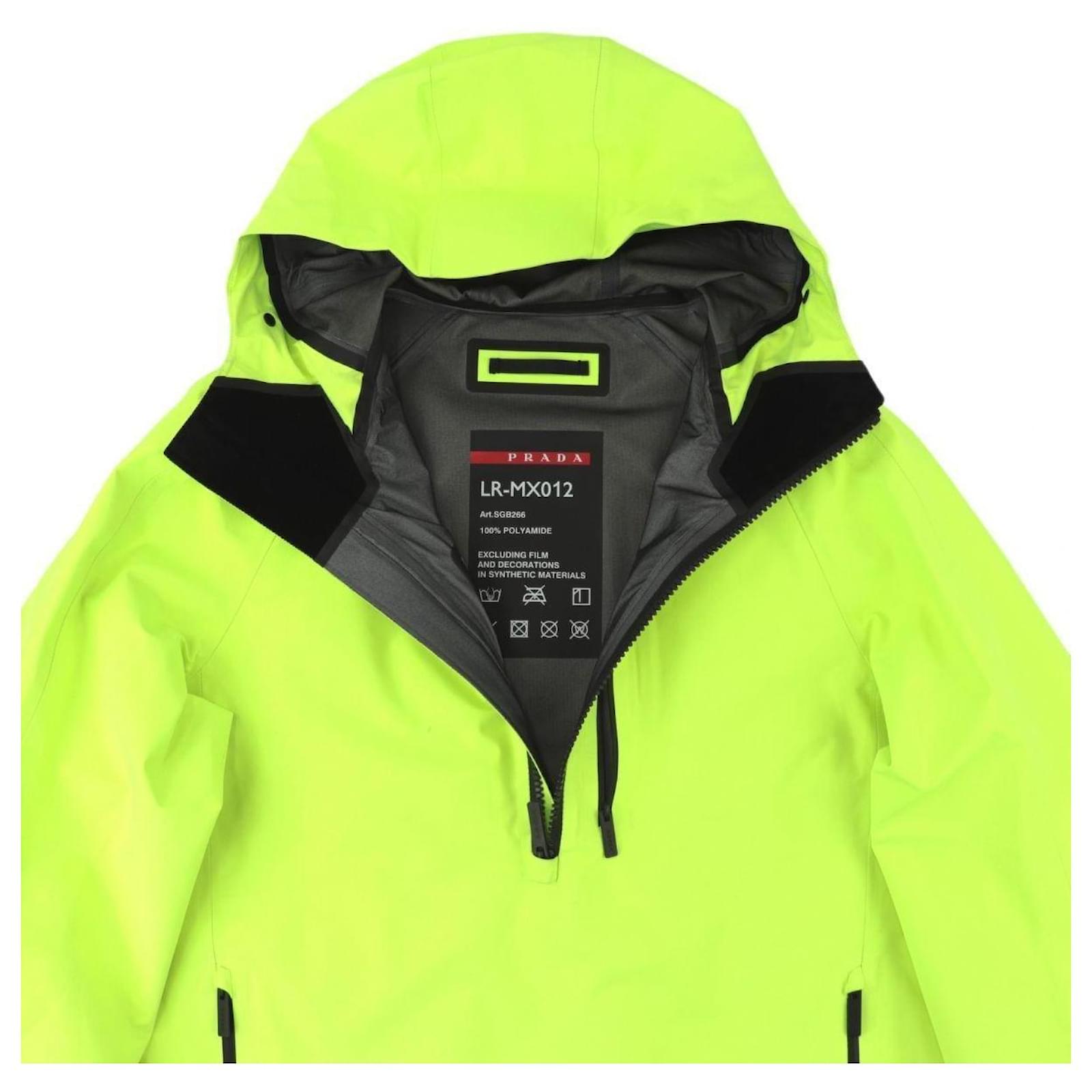 Giacca pullover a mezza zip in Gore-tex giallo fluorescente verde
